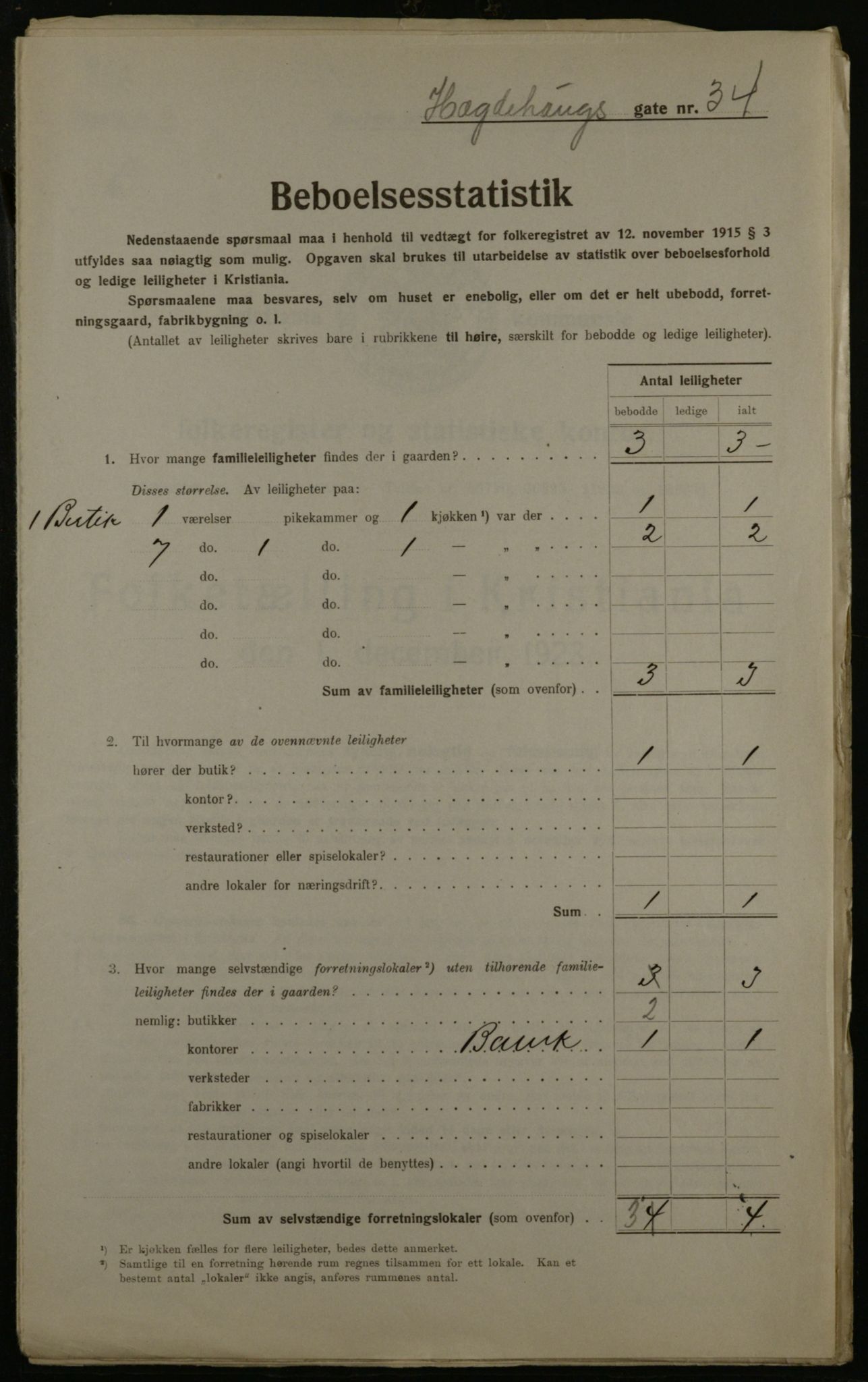 OBA, Kommunal folketelling 1.12.1923 for Kristiania, 1923, s. 40777