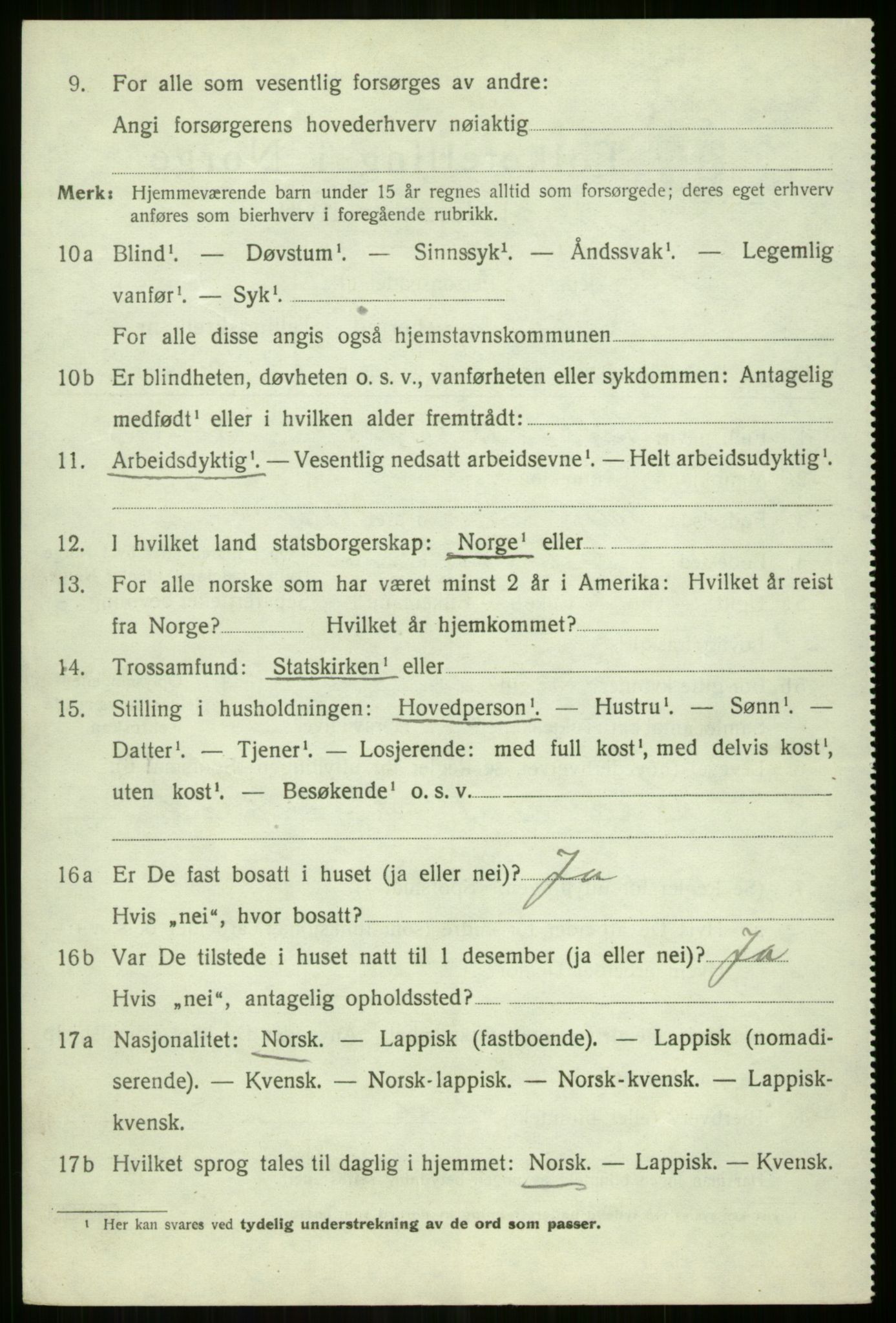 SATØ, Folketelling 1920 for 1934 Tromsøysund herred, 1920, s. 10161