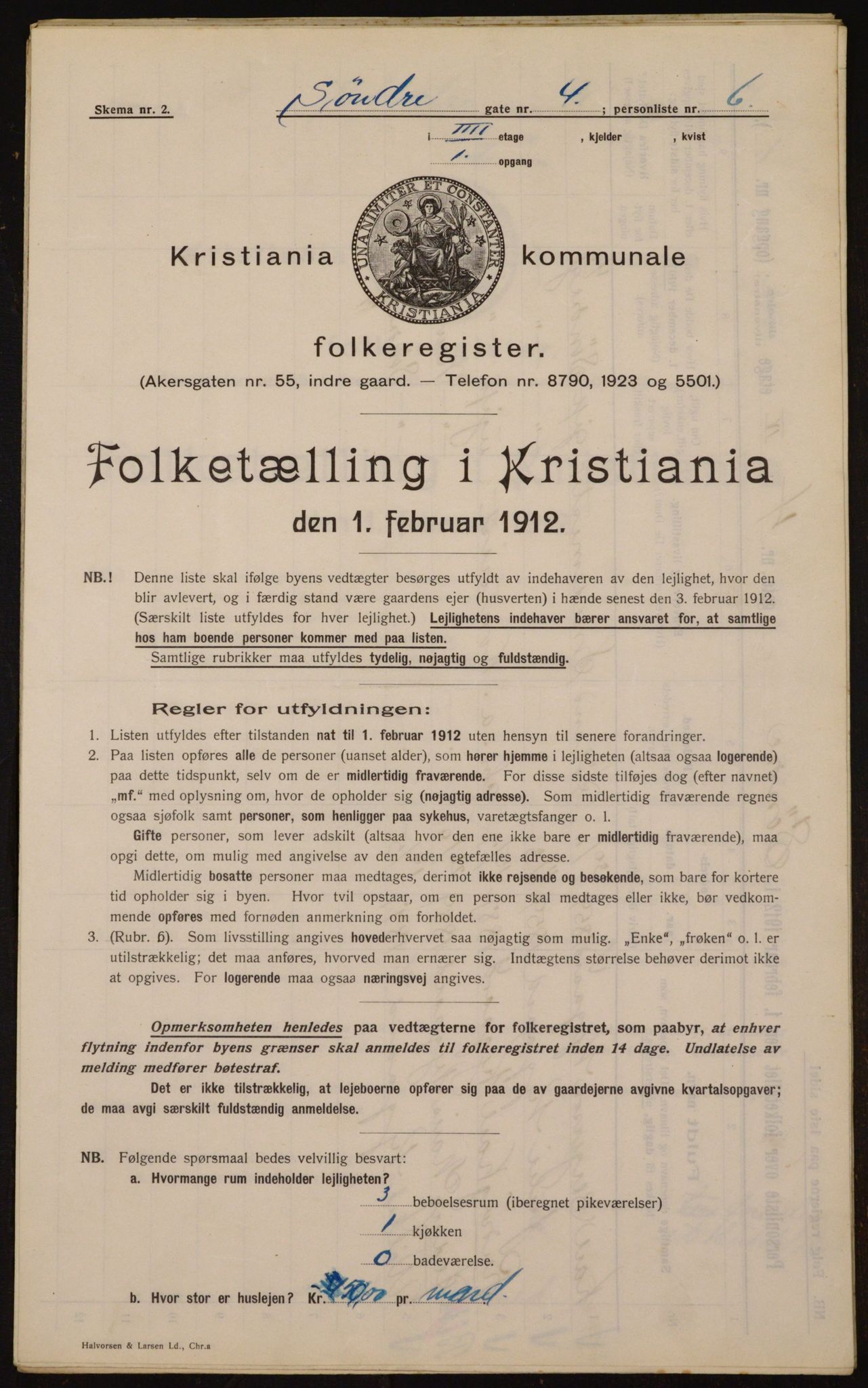 OBA, Kommunal folketelling 1.2.1912 for Kristiania, 1912, s. 106379