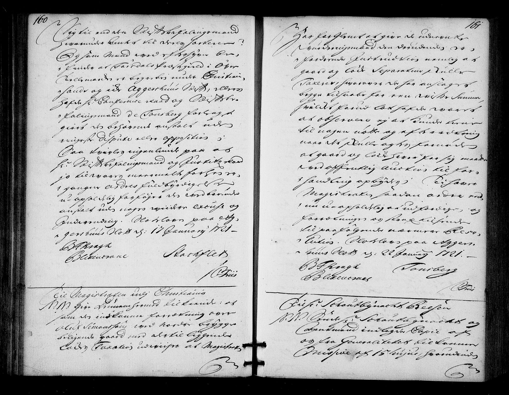 Stattholderembetet 1572-1771, AV/RA-EA-2870/Bd/L0013: Ordreprotokoll, 1720-1722, s. 160-161
