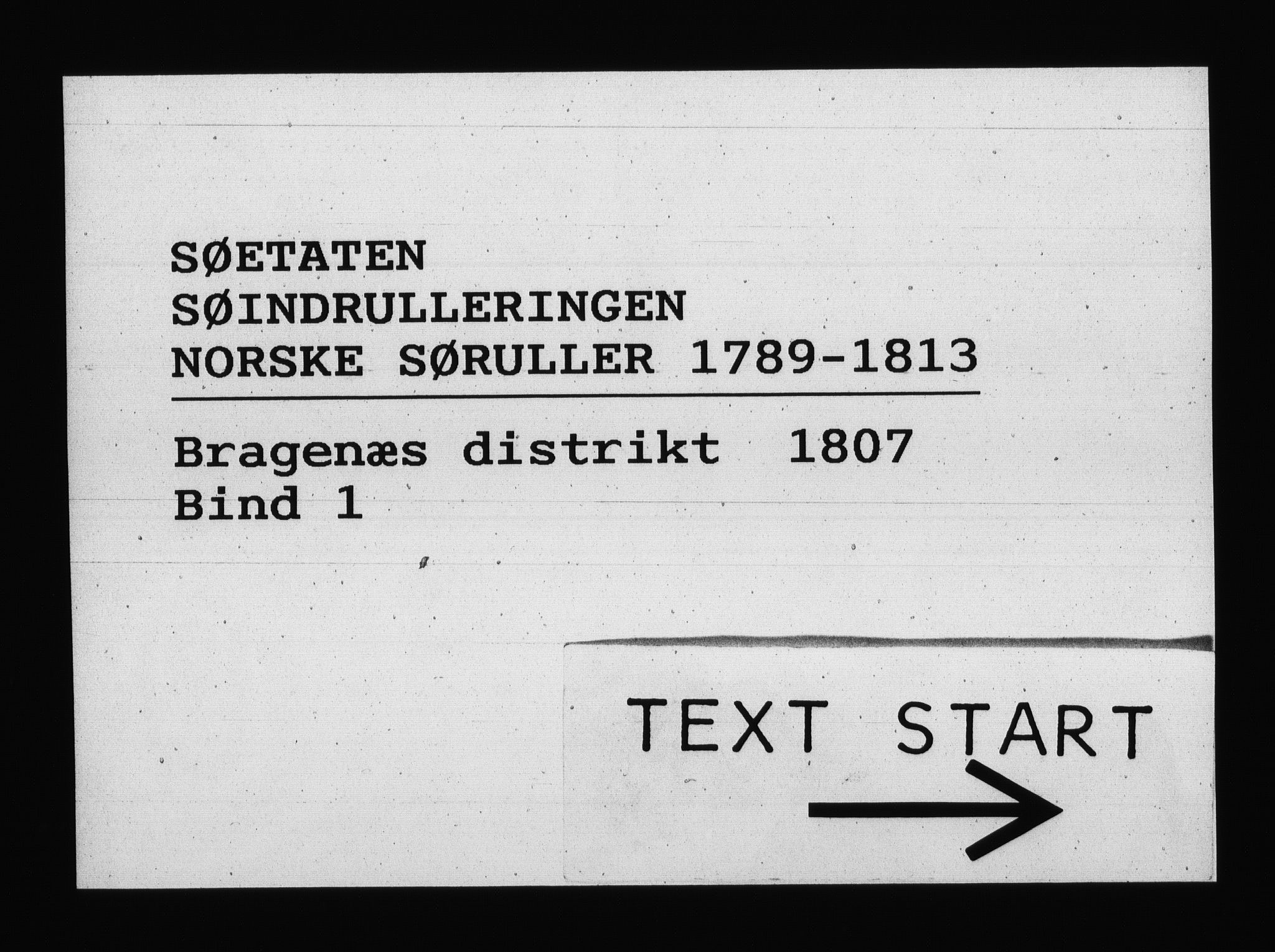 Sjøetaten, AV/RA-EA-3110/F/L0149: Bragernes distrikt, bind 1, 1807