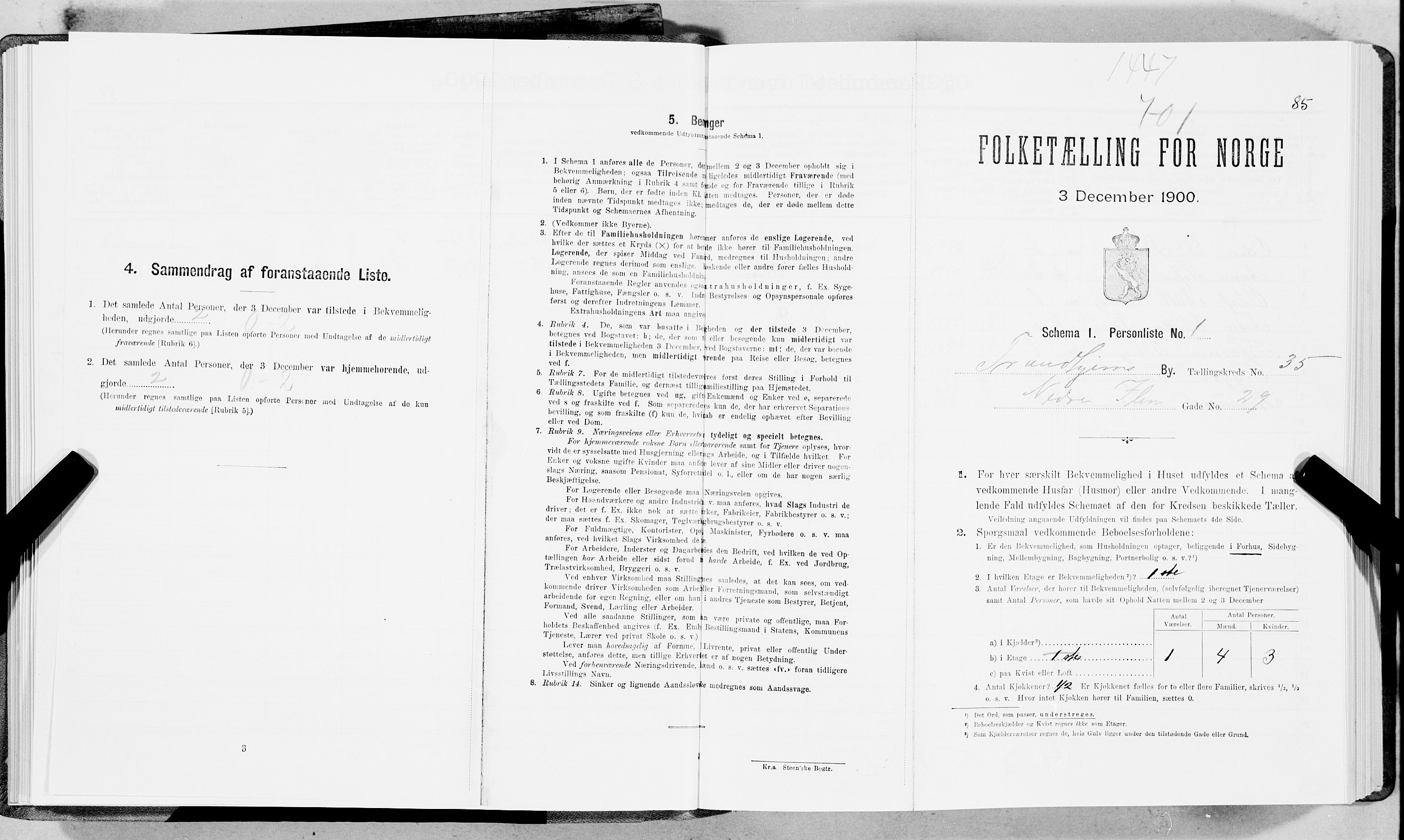 SAT, Folketelling 1900 for 1601 Trondheim kjøpstad, 1900, s. 5849