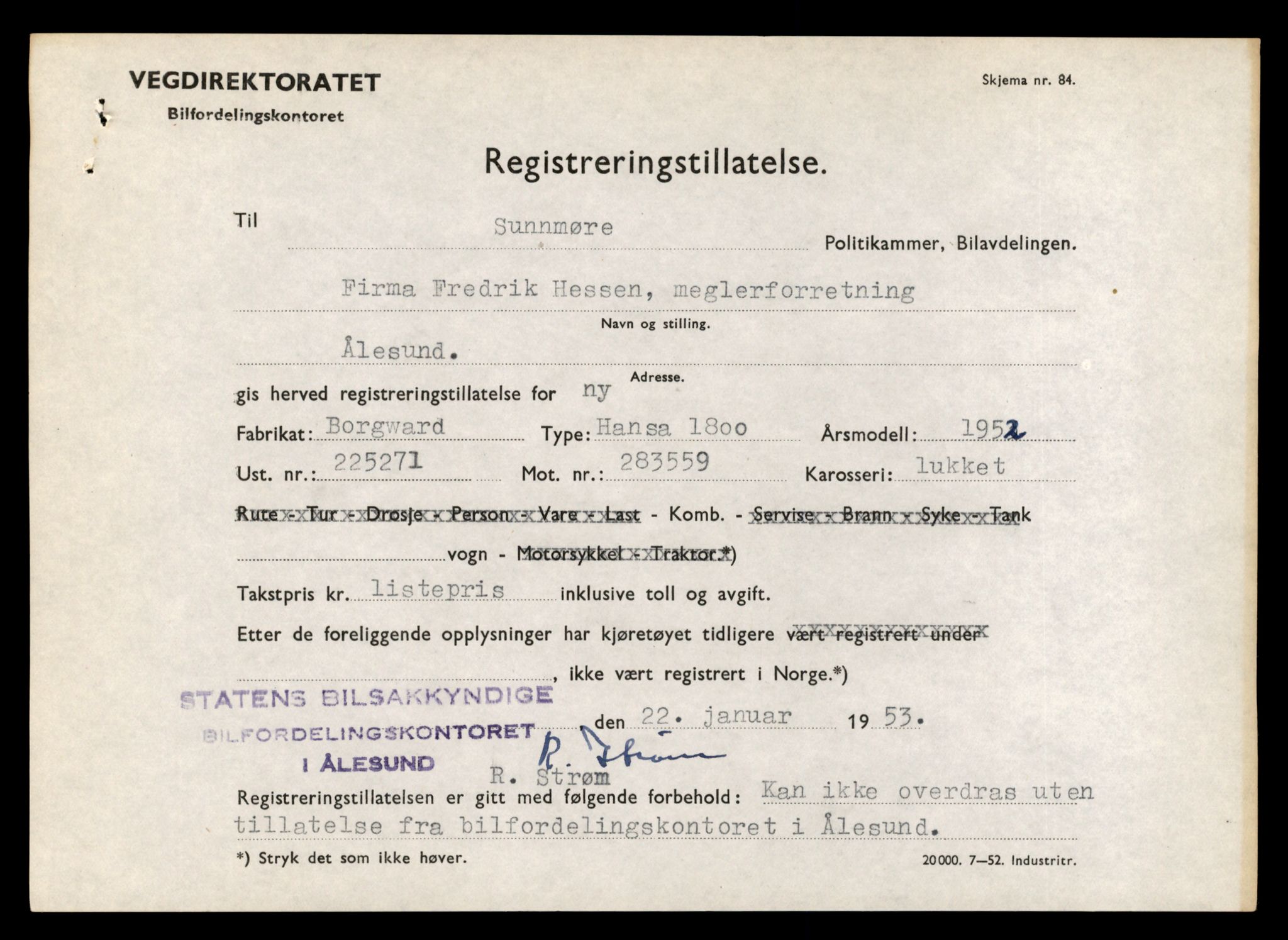 Møre og Romsdal vegkontor - Ålesund trafikkstasjon, AV/SAT-A-4099/F/Fe/L0042: Registreringskort for kjøretøy T 13906 - T 14079, 1927-1998, s. 2631