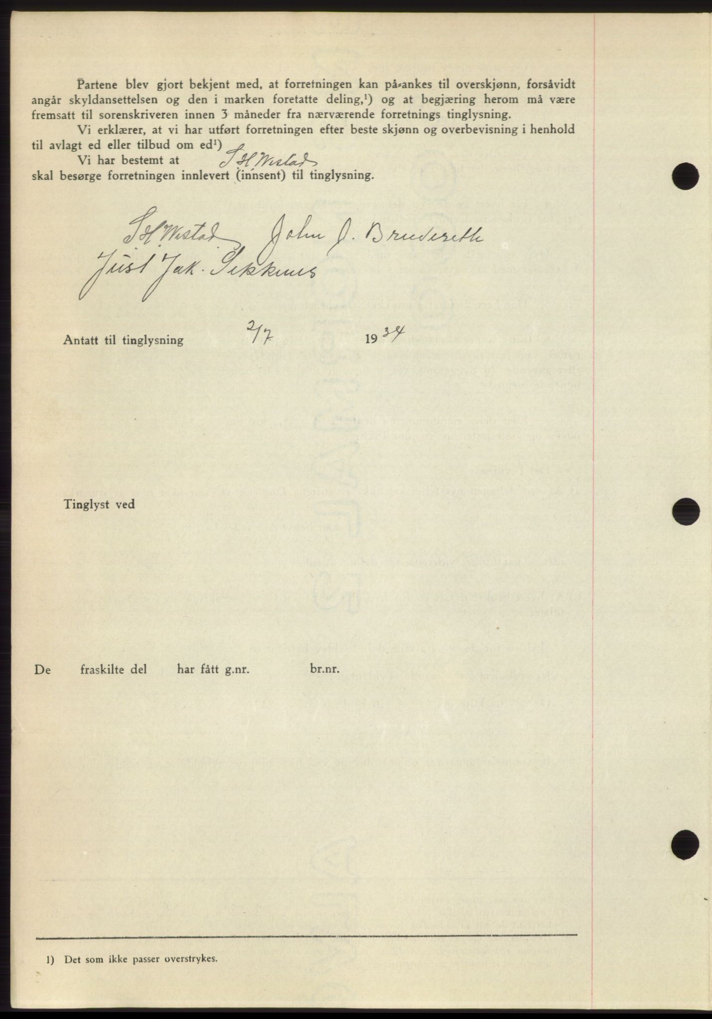 Romsdal sorenskriveri, AV/SAT-A-4149/1/2/2C/L0065: Pantebok nr. 59, 1934-1934, Tingl.dato: 02.07.1934