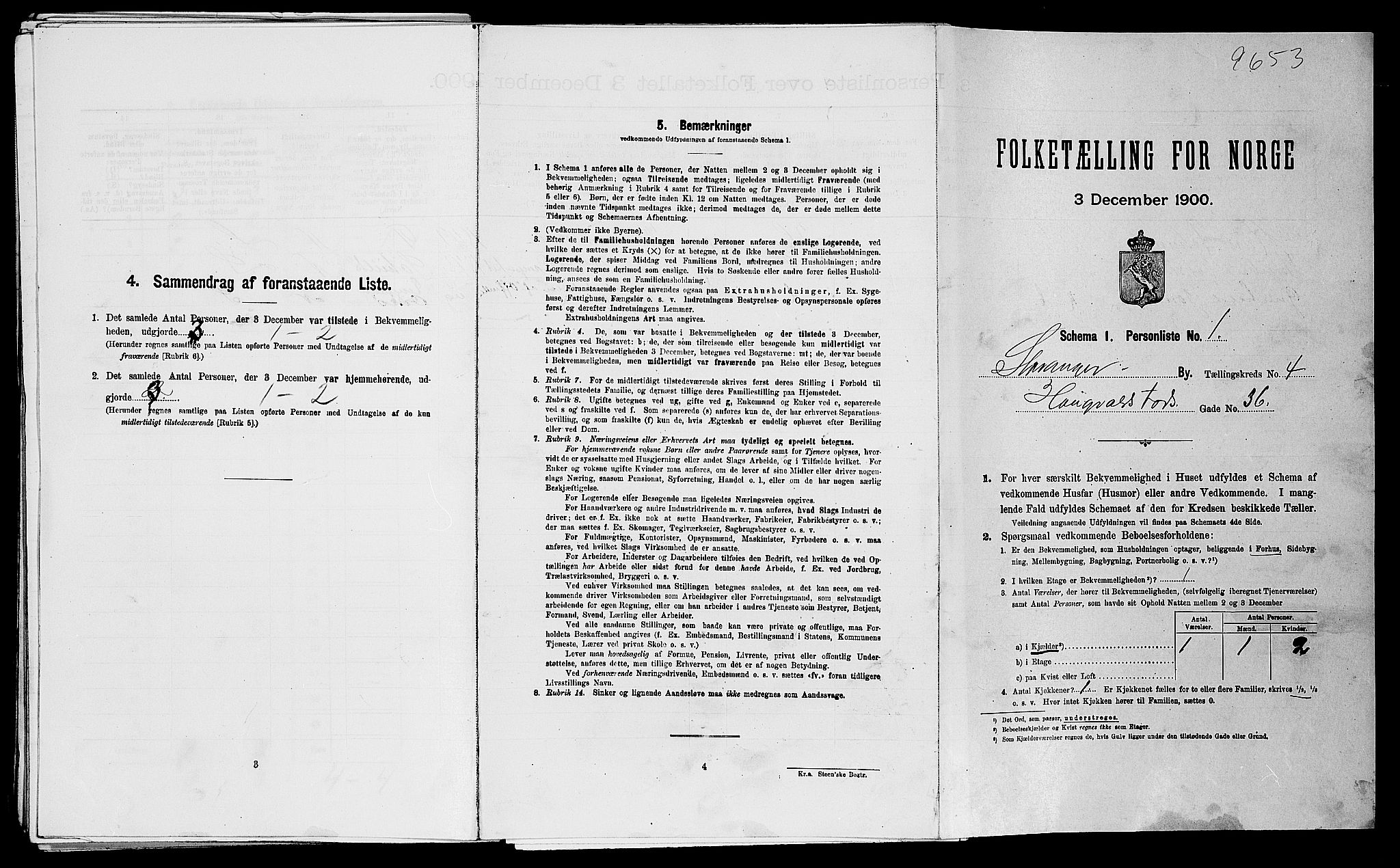 SAST, Folketelling 1900 for 1103 Stavanger kjøpstad, 1900, s. 1497