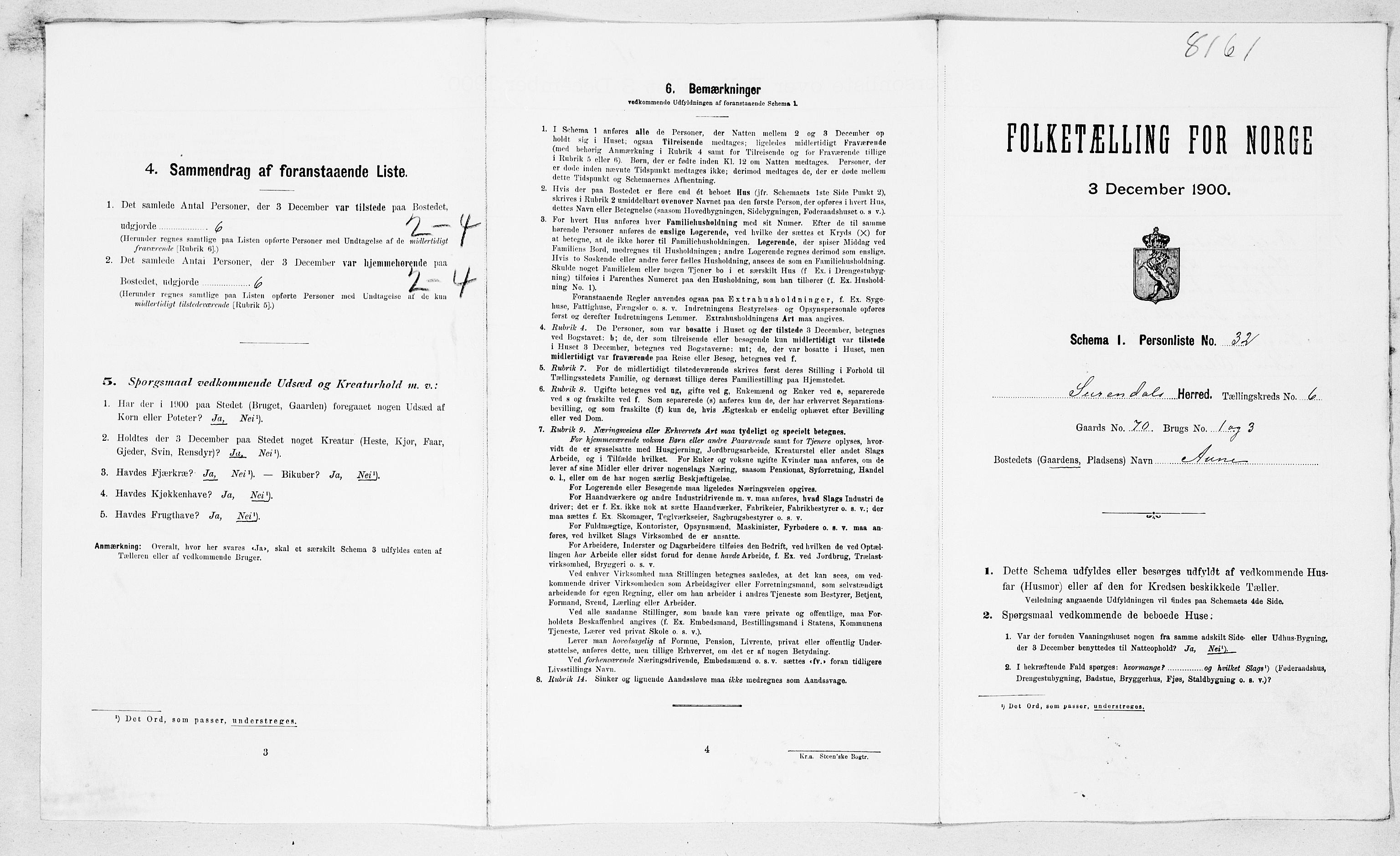 SAT, Folketelling 1900 for 1566 Surnadal herred, 1900, s. 629