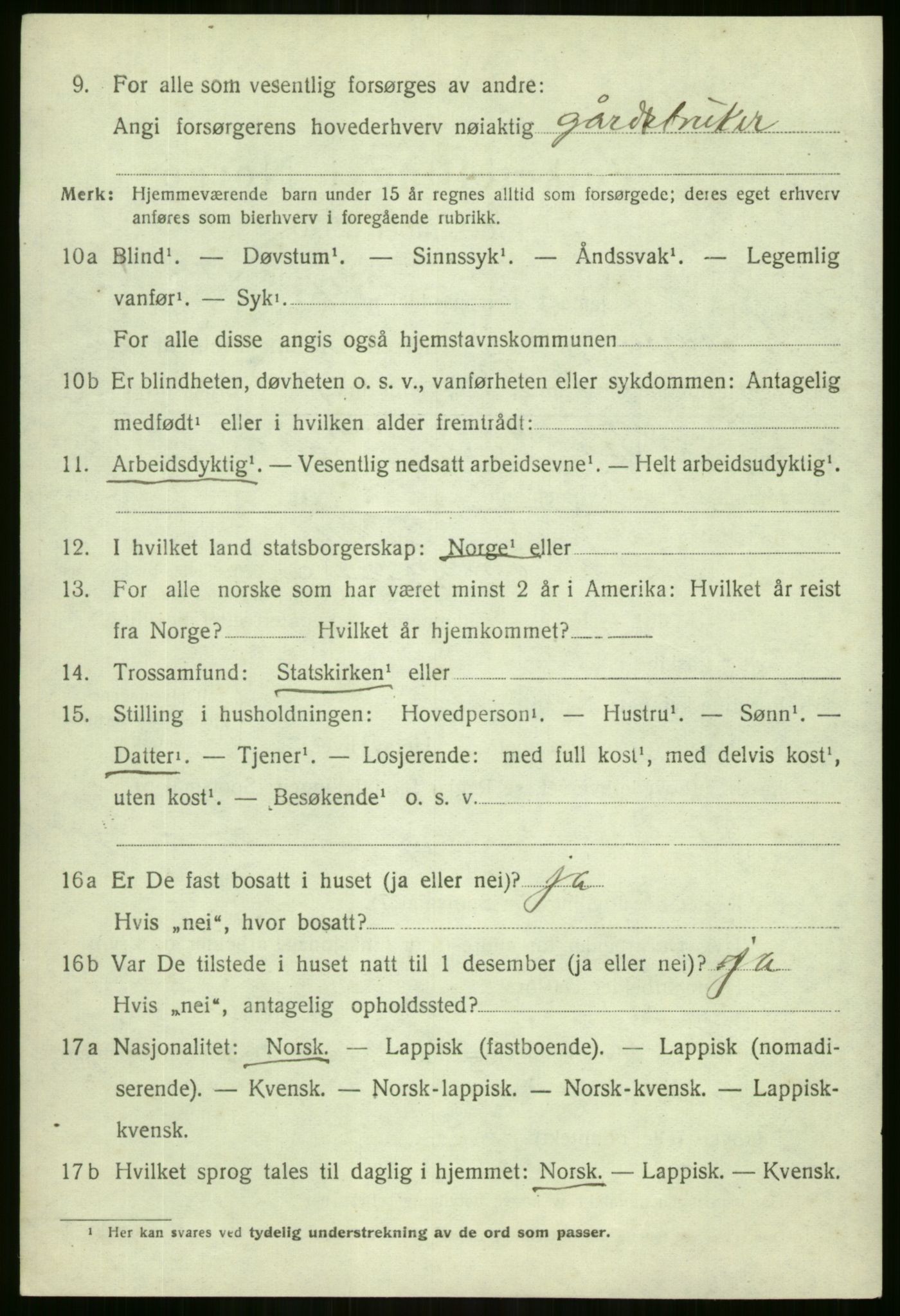 SATØ, Folketelling 1920 for 1920 Lavangen herred, 1920, s. 1206