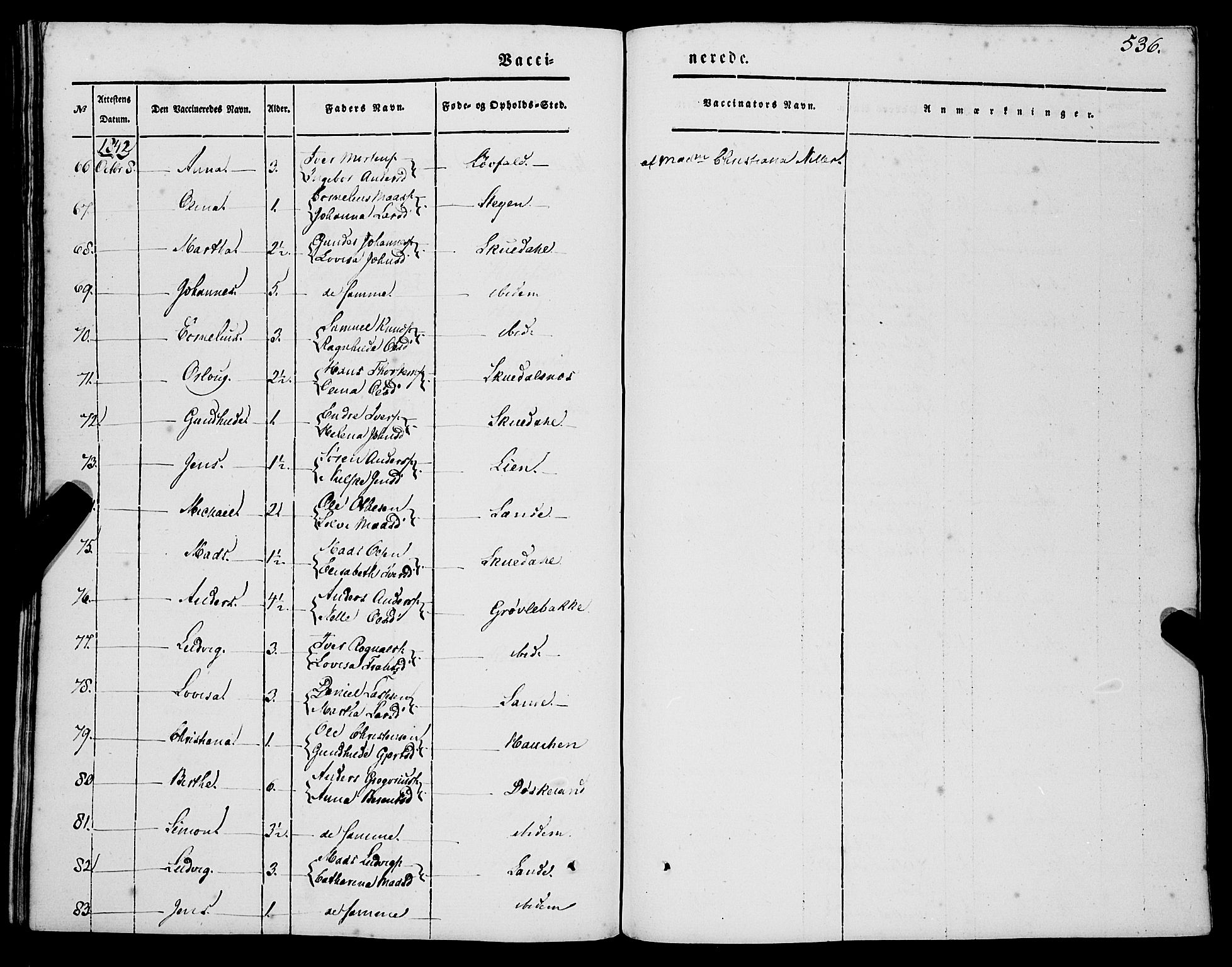 Gaular sokneprestembete, AV/SAB-A-80001/H/Haa: Ministerialbok nr. A 4II, 1841-1859, s. 536