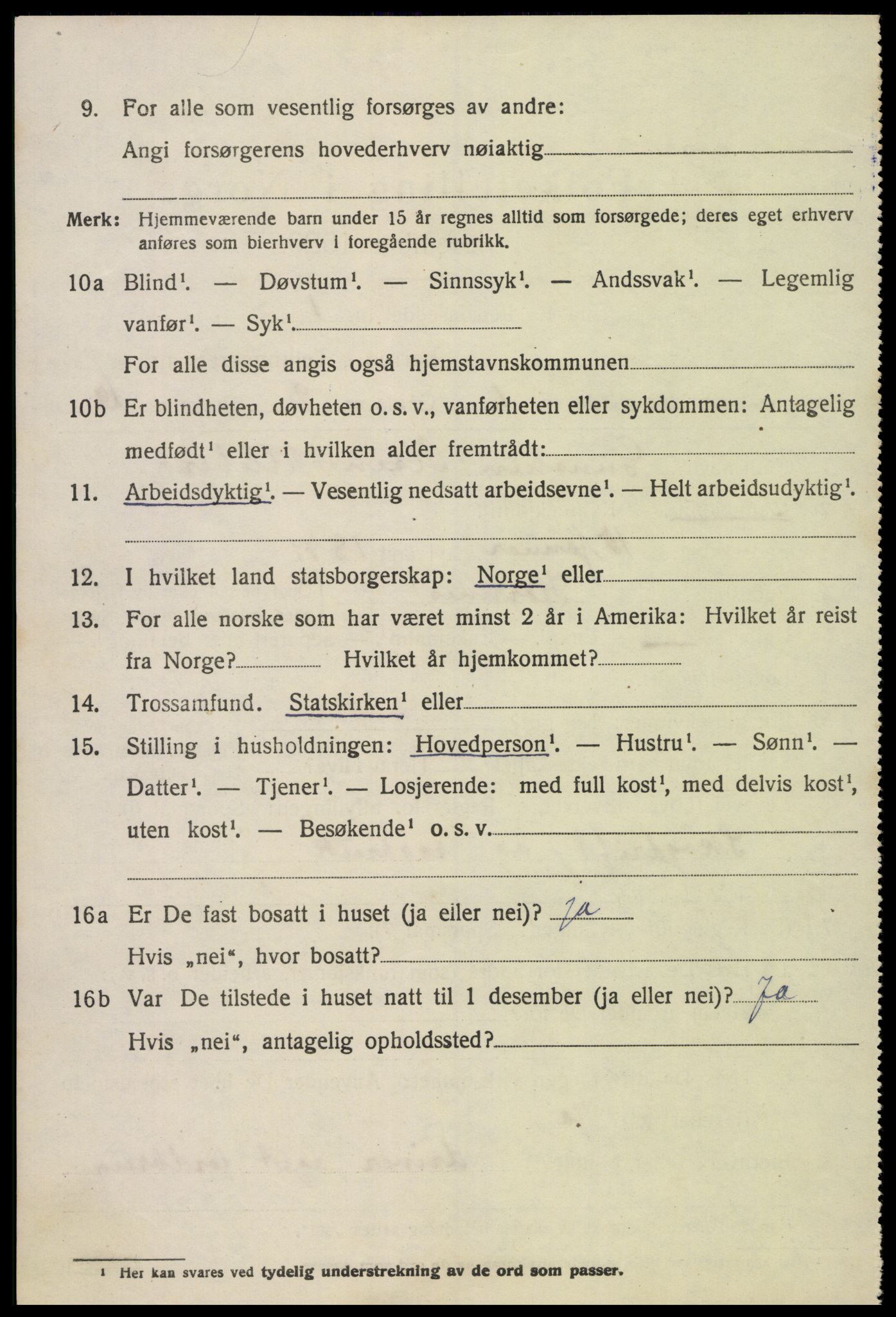 SAK, Folketelling 1920 for 0936 Hornnes herred, 1920, s. 1558