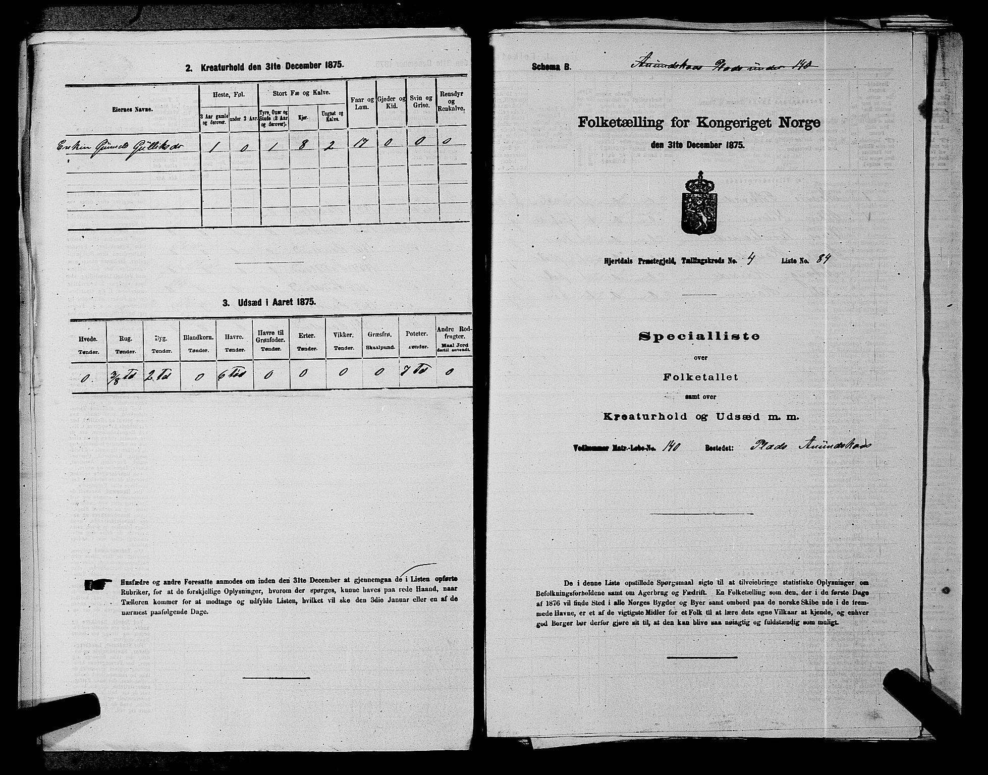 SAKO, Folketelling 1875 for 0827P Hjartdal prestegjeld, 1875, s. 631