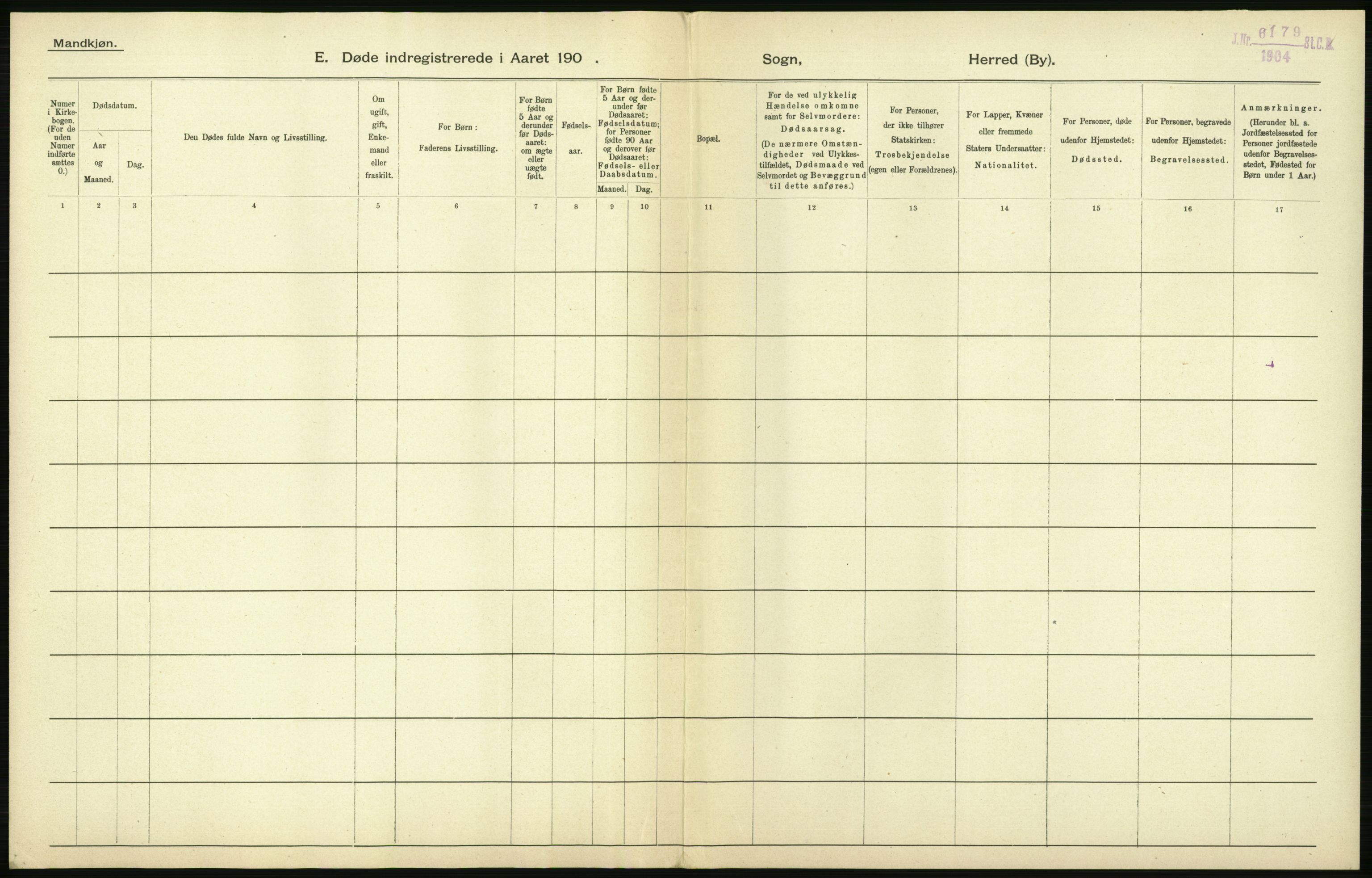 Statistisk sentralbyrå, Sosiodemografiske emner, Befolkning, AV/RA-S-2228/D/Df/Dfa/Dfaa/L0011: Lister og Mandal amt: Fødte, gifte, døde, 1903, s. 374