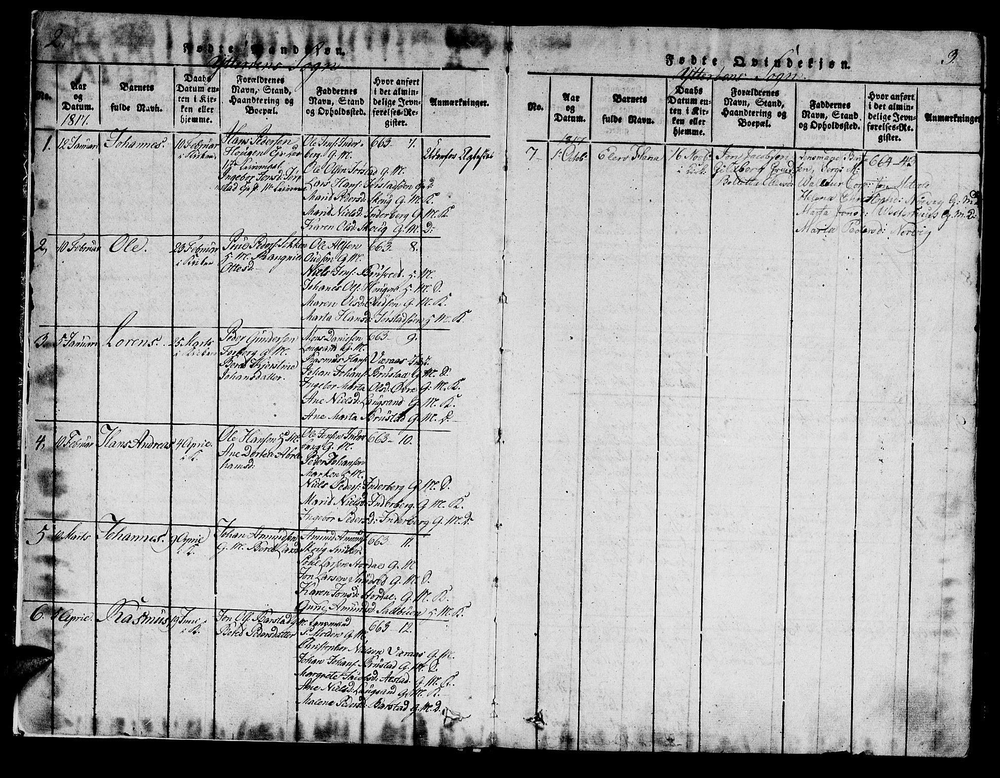 Ministerialprotokoller, klokkerbøker og fødselsregistre - Nord-Trøndelag, AV/SAT-A-1458/722/L0217: Ministerialbok nr. 722A04, 1817-1842, s. 2-3