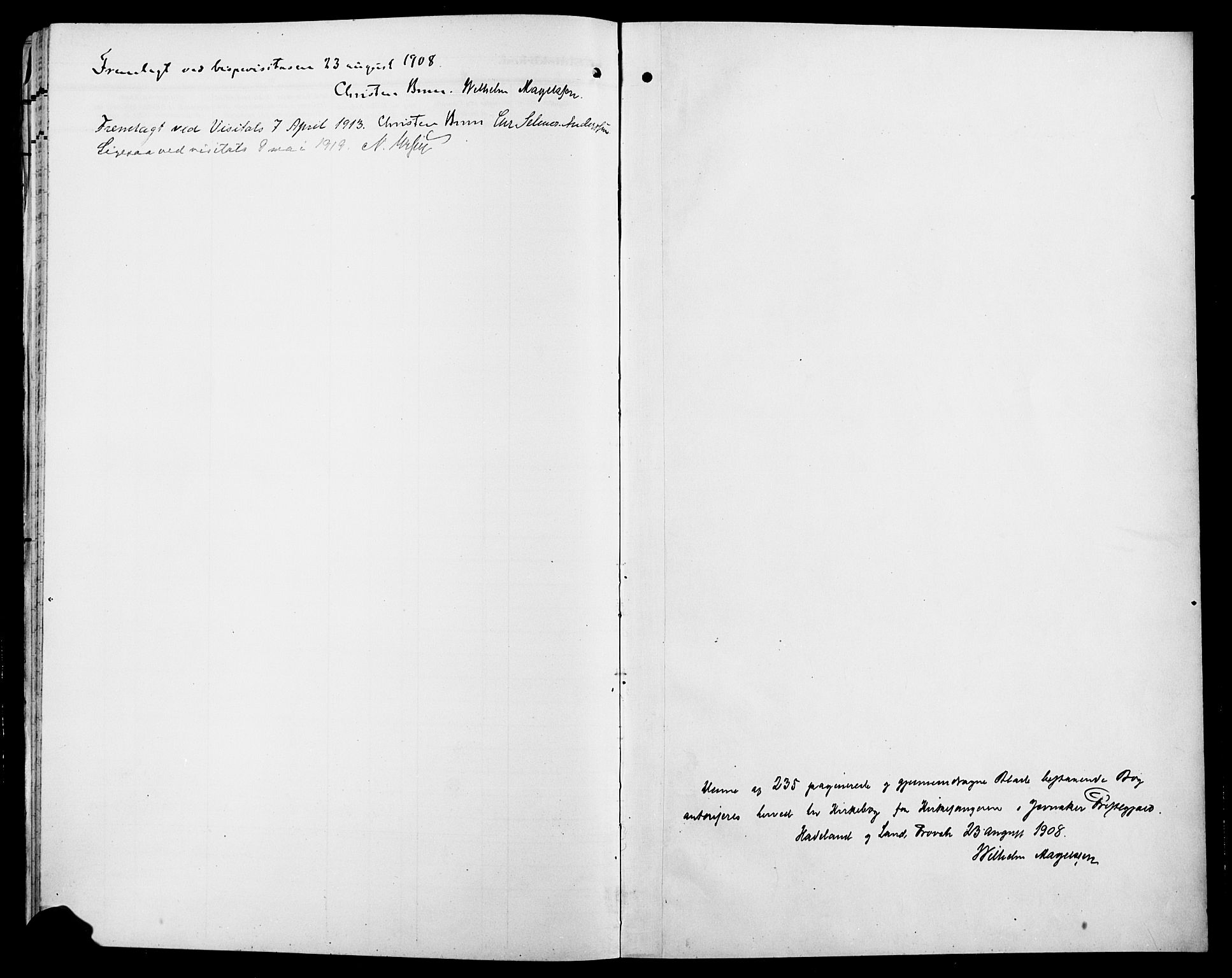 Jevnaker prestekontor, AV/SAH-PREST-116/H/Ha/Hab/L0004: Klokkerbok nr. 4, 1907-1918