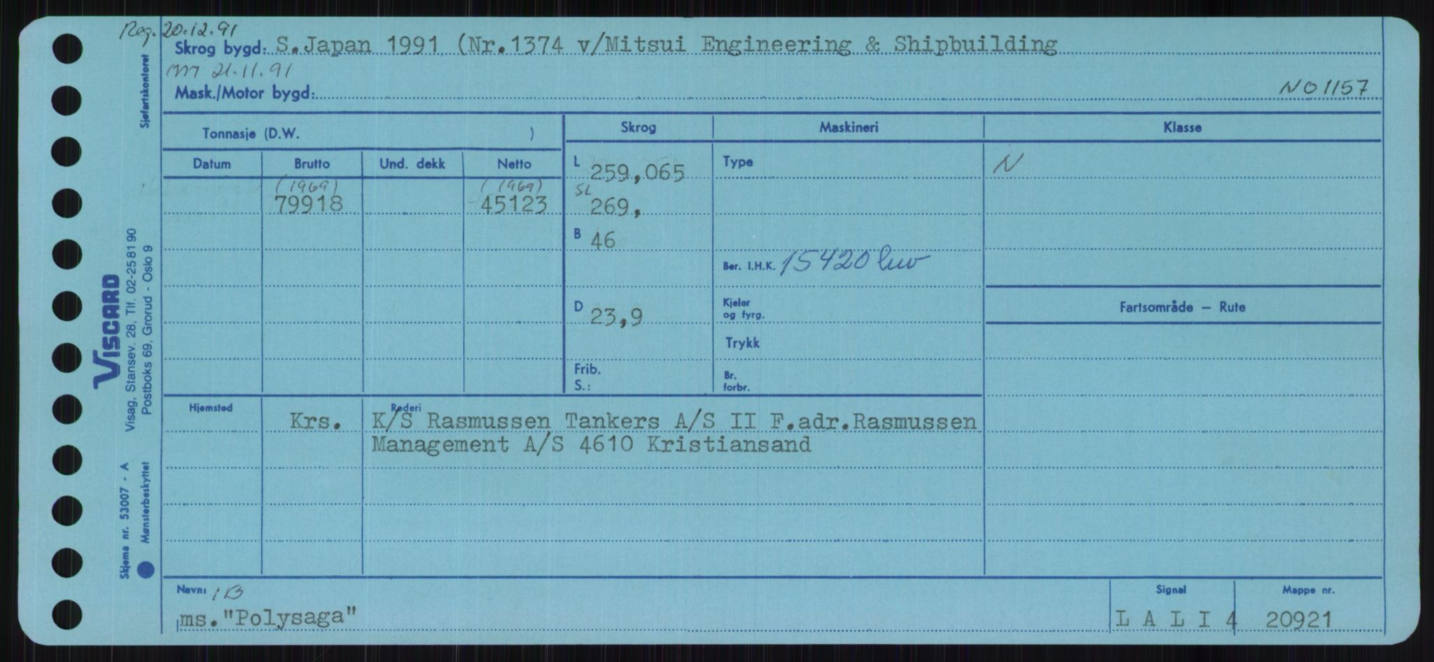 Sjøfartsdirektoratet med forløpere, Skipsmålingen, AV/RA-S-1627/H/Ha/L0004/0002: Fartøy, Mas-R / Fartøy, Odin-R, s. 389
