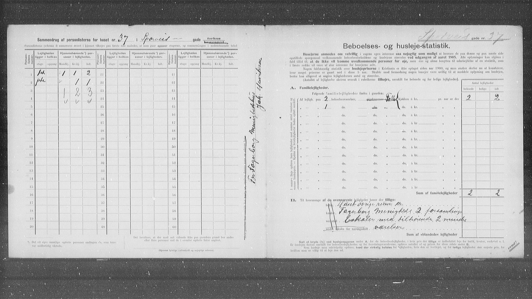 OBA, Kommunal folketelling 31.12.1905 for Kristiania kjøpstad, 1905, s. 52137