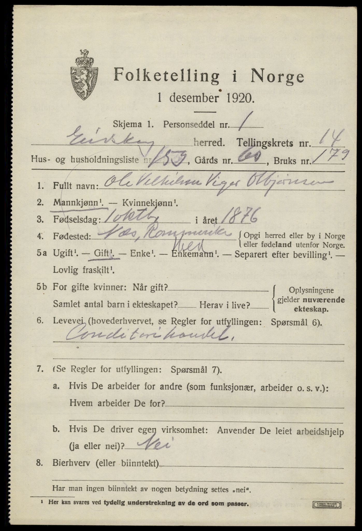 SAH, Folketelling 1920 for 0420 Eidskog herred, 1920, s. 14977