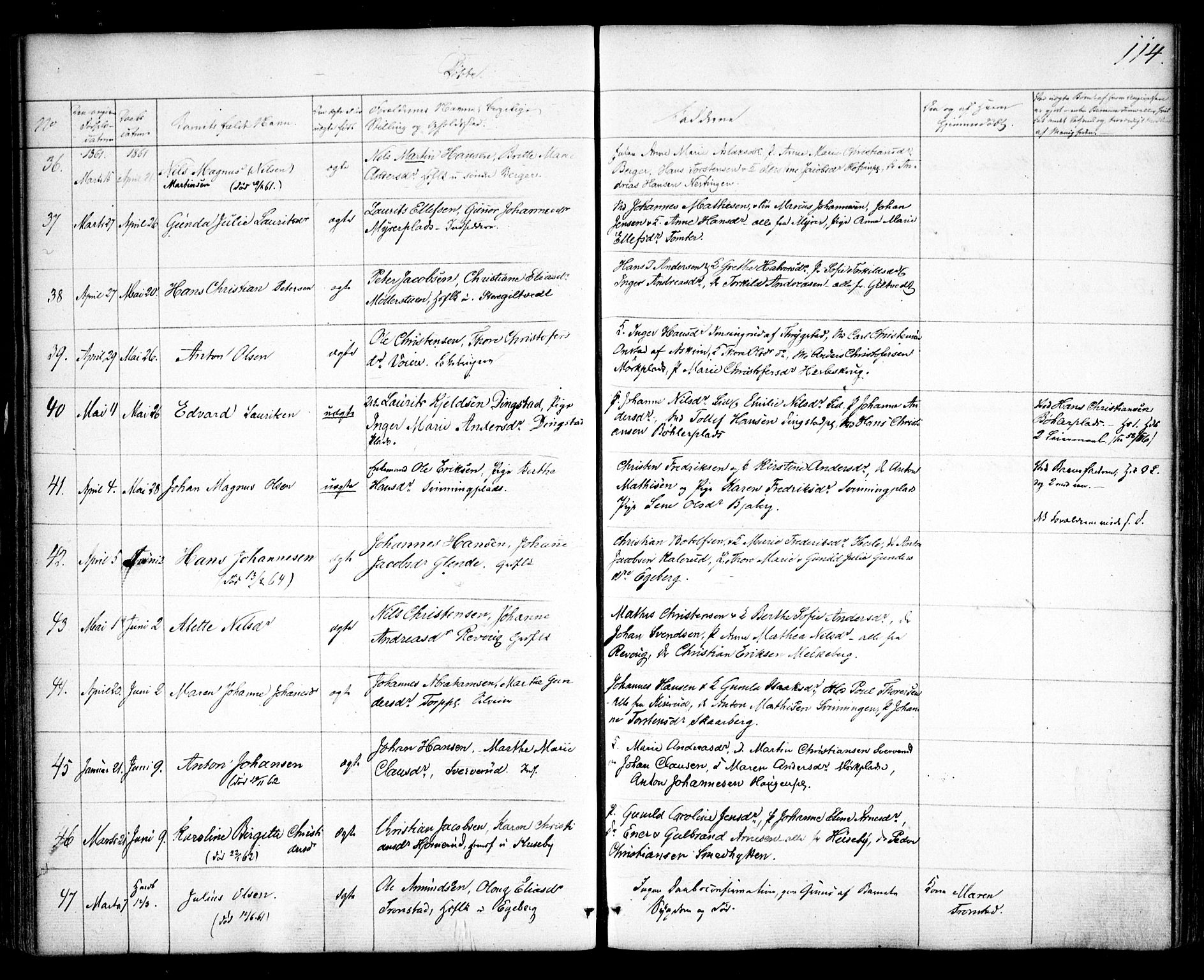 Spydeberg prestekontor Kirkebøker, SAO/A-10924/F/Fa/L0005: Ministerialbok nr. I 5, 1842-1862, s. 114
