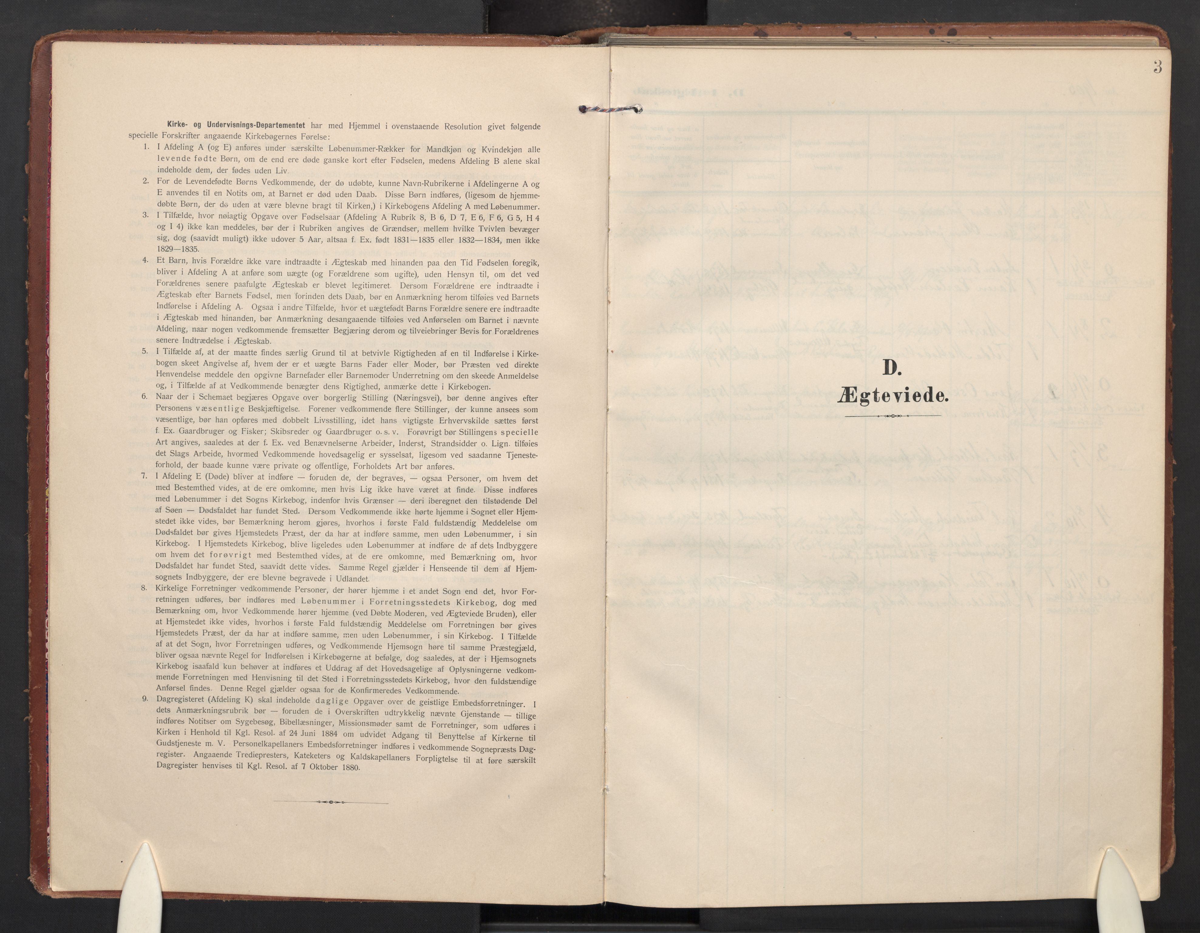 Sørum prestekontor Kirkebøker, AV/SAO-A-10303/F/Fa/L0009: Ministerialbok nr. I 9, 1905-1931, s. 3