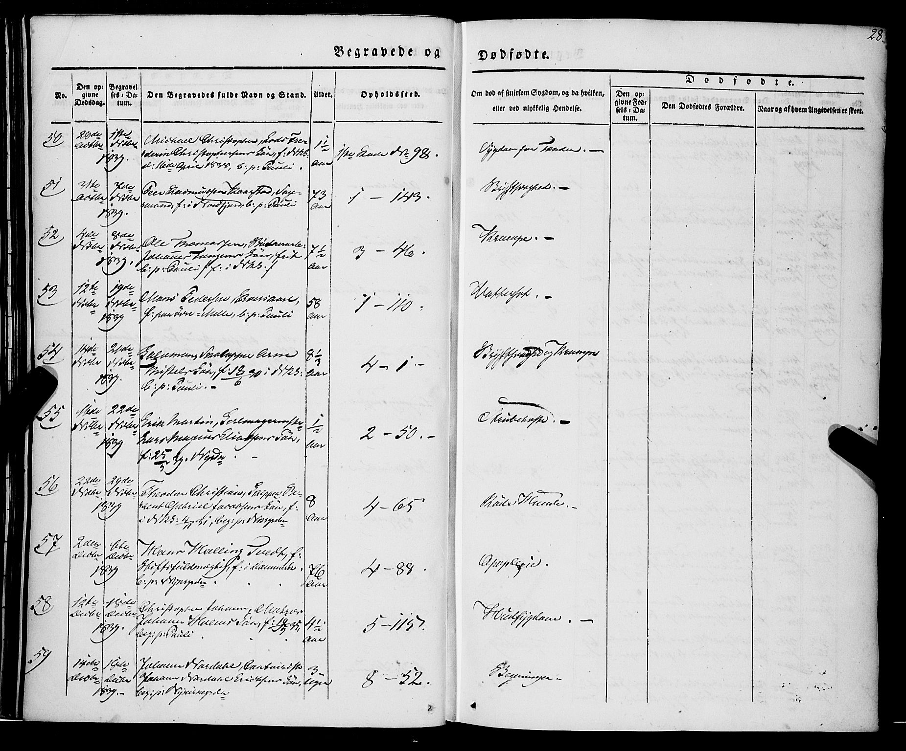 Nykirken Sokneprestembete, AV/SAB-A-77101/H/Haa/L0041: Ministerialbok nr. E 1, 1833-1850, s. 28