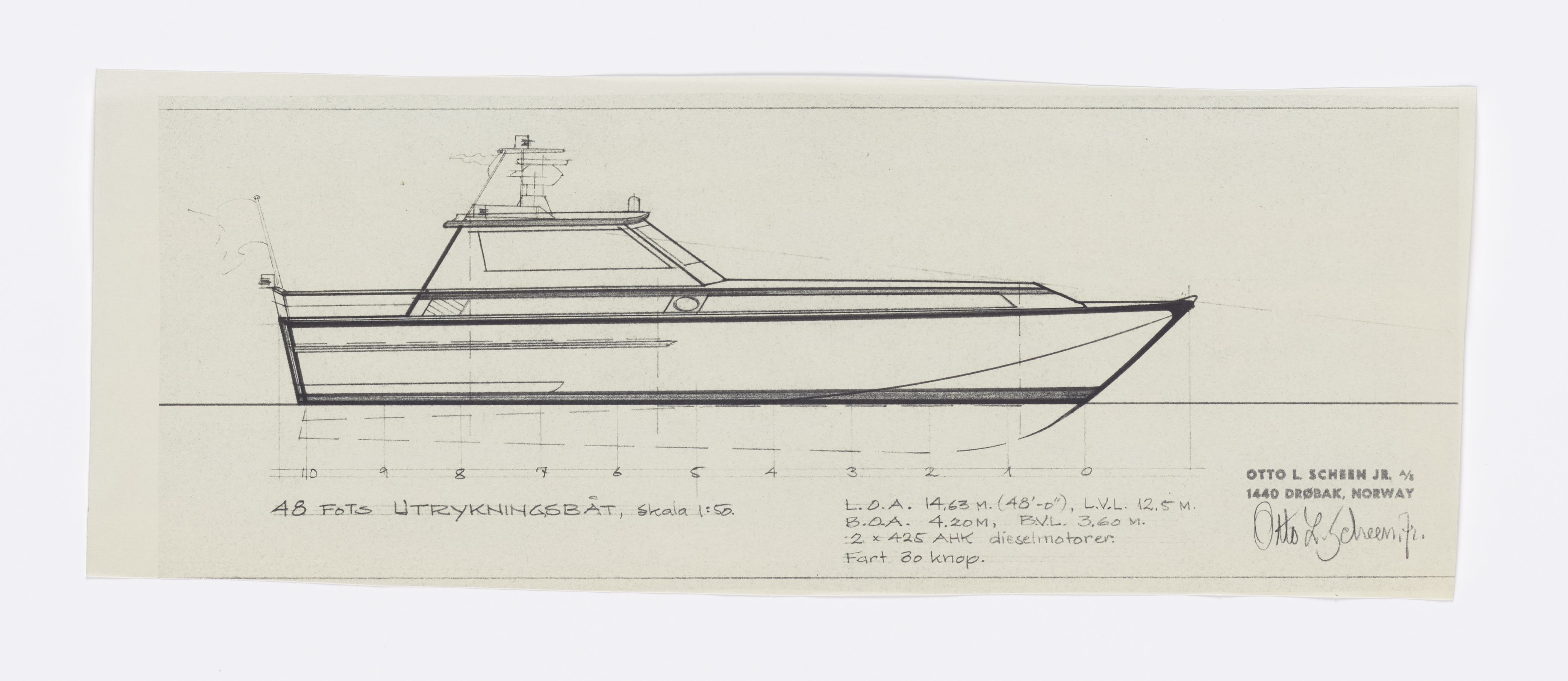 Furuholmen & Scheen, AFM/OM-1003/T/Ta/L0010/0003: Utrykningsfartøy / Scheen, 1968-1992