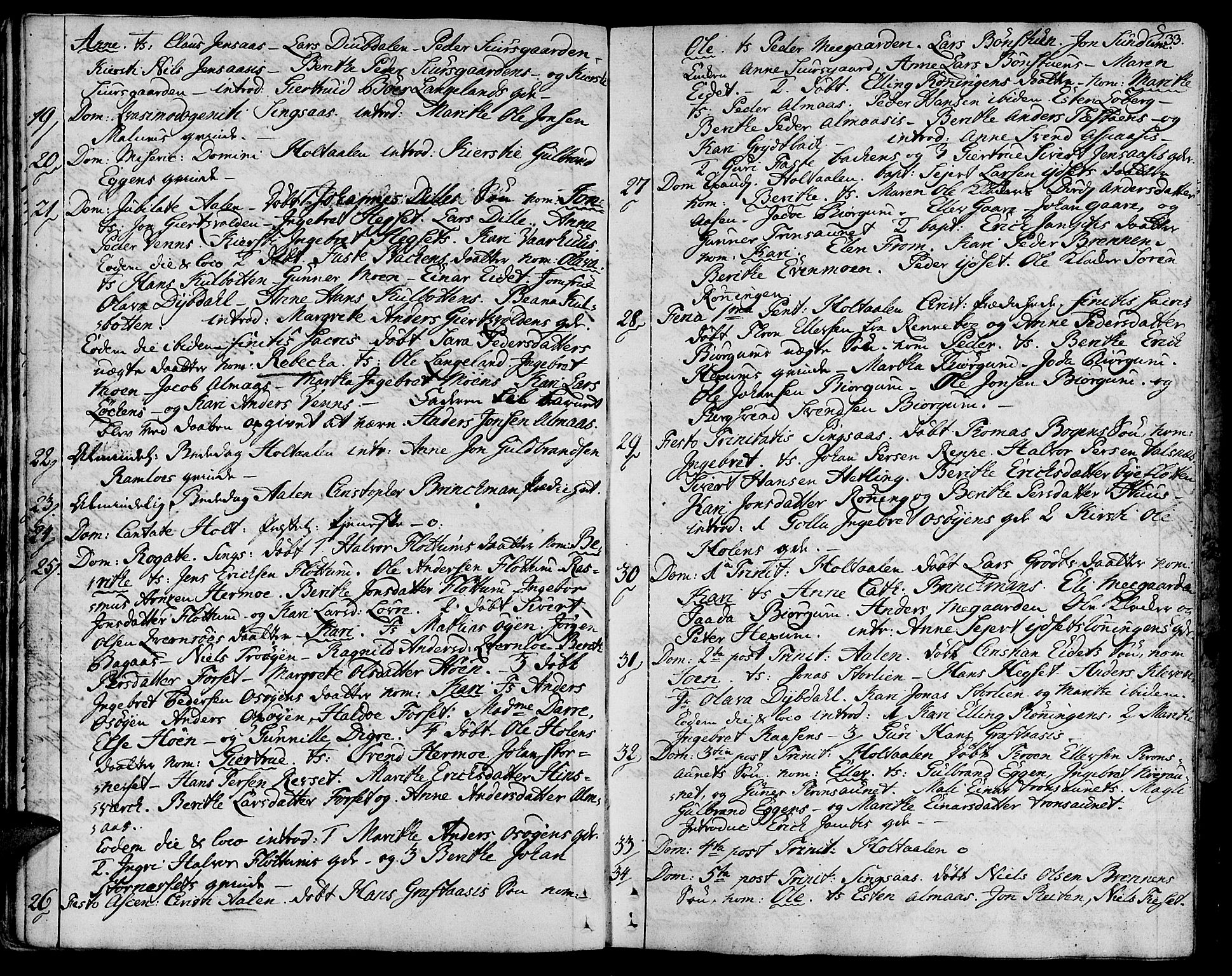 Ministerialprotokoller, klokkerbøker og fødselsregistre - Sør-Trøndelag, AV/SAT-A-1456/685/L0952: Ministerialbok nr. 685A01, 1745-1804, s. 33