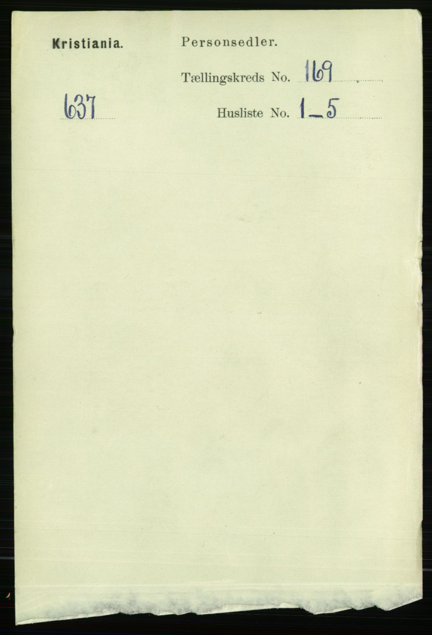 RA, Folketelling 1891 for 0301 Kristiania kjøpstad, 1891, s. 98897