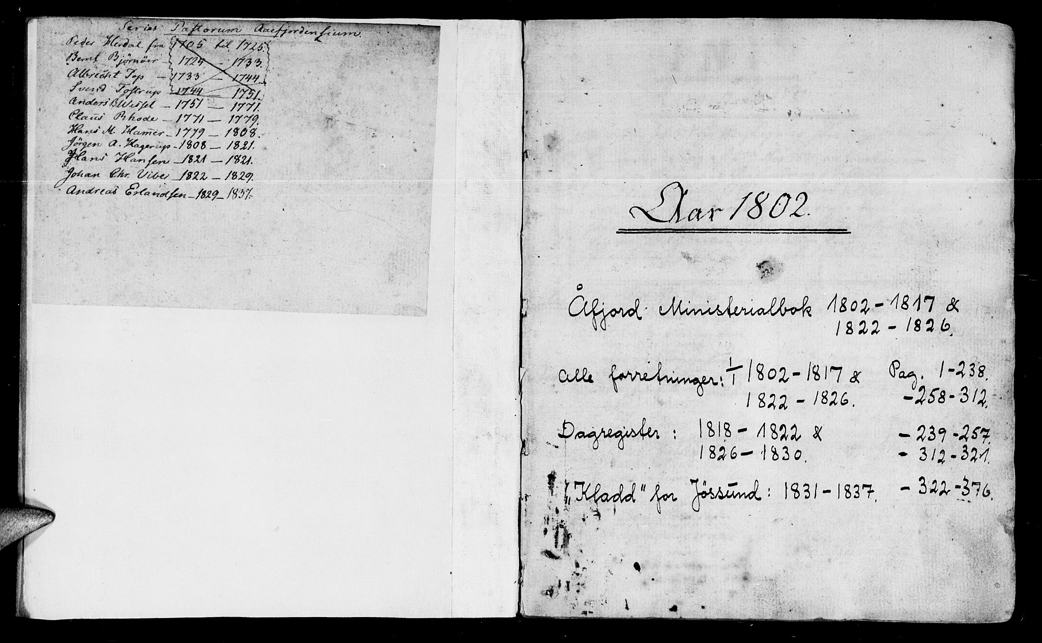 Ministerialprotokoller, klokkerbøker og fødselsregistre - Sør-Trøndelag, AV/SAT-A-1456/655/L0674: Ministerialbok nr. 655A03, 1802-1826