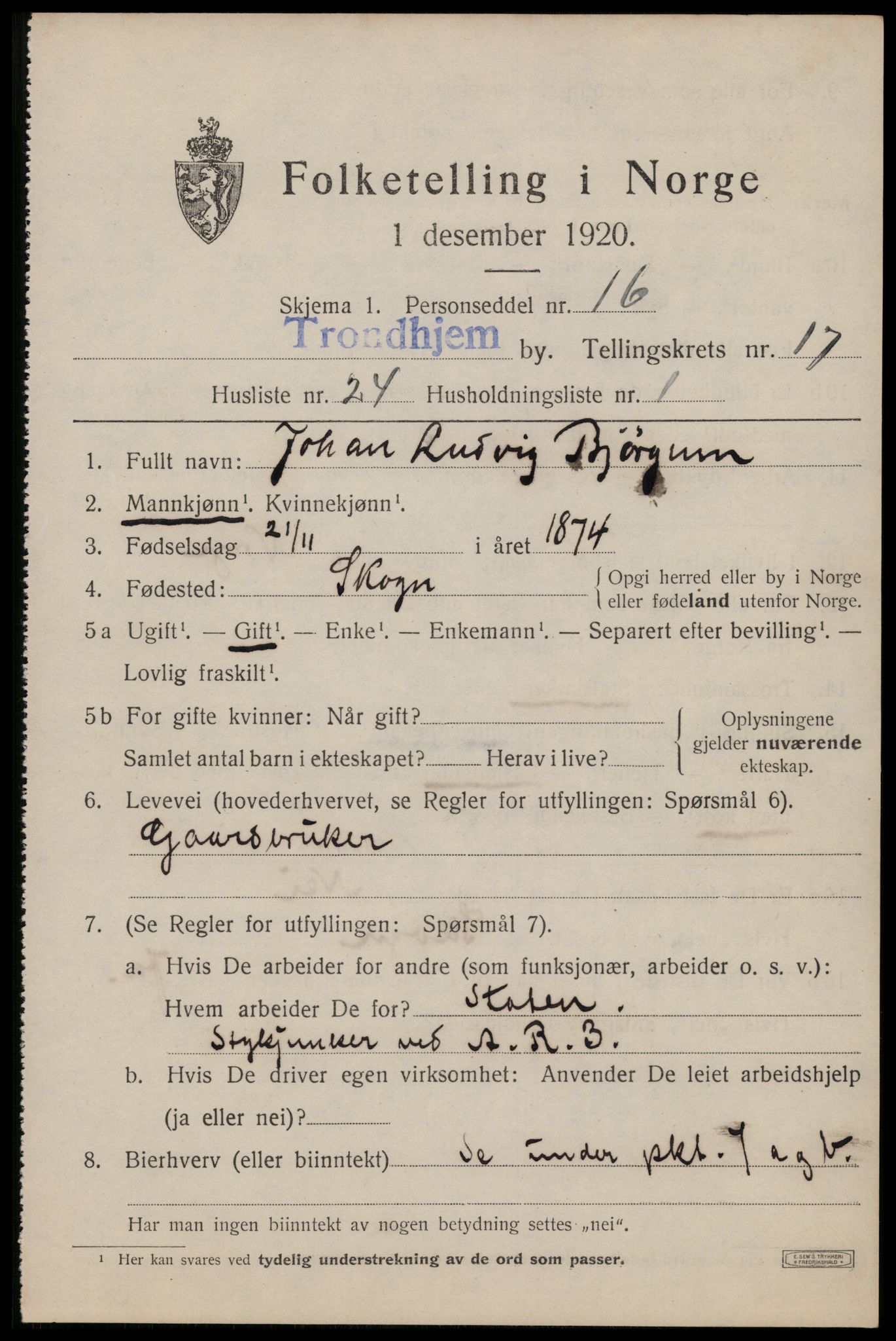 RA, Folketellinga 1920: Uplasserte skjema, 1920, s. 3779