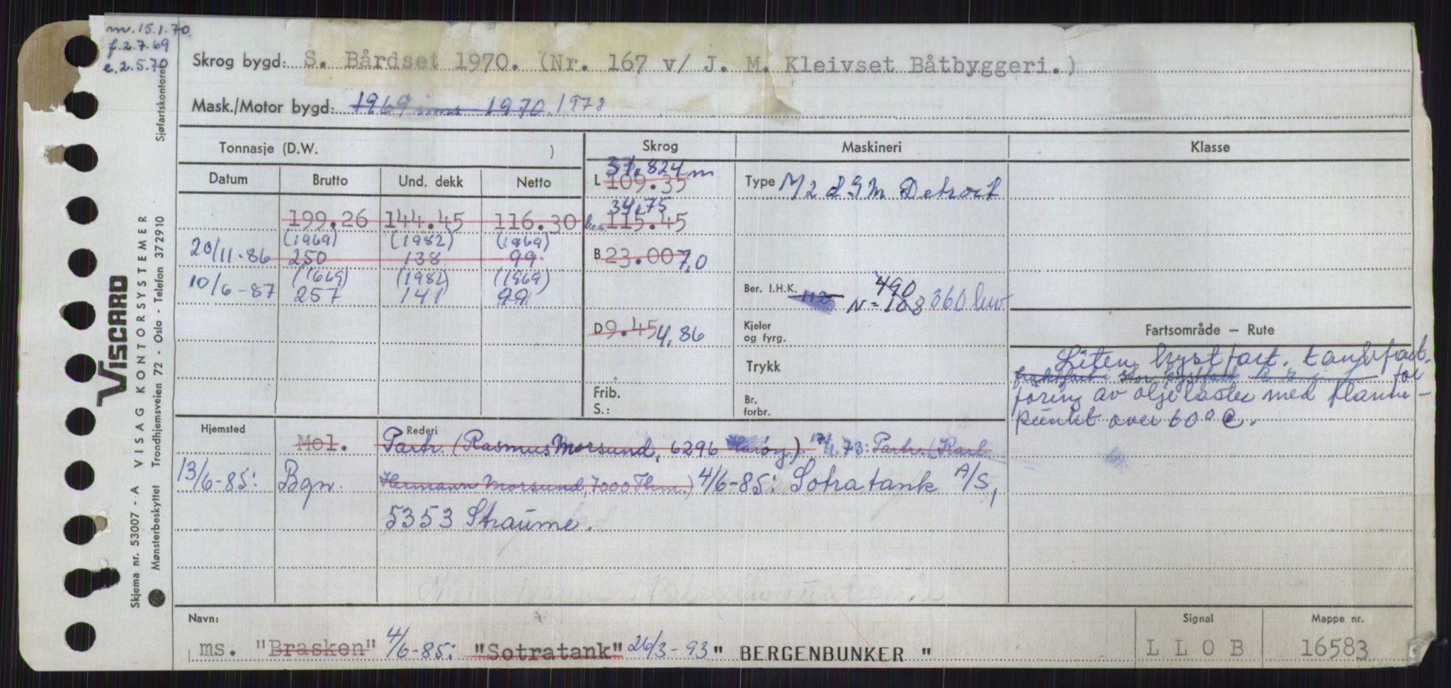 Sjøfartsdirektoratet med forløpere, Skipsmålingen, RA/S-1627/H/Ha/L0001/0001: Fartøy, A-Eig / Fartøy A-Bjøn, s. 831