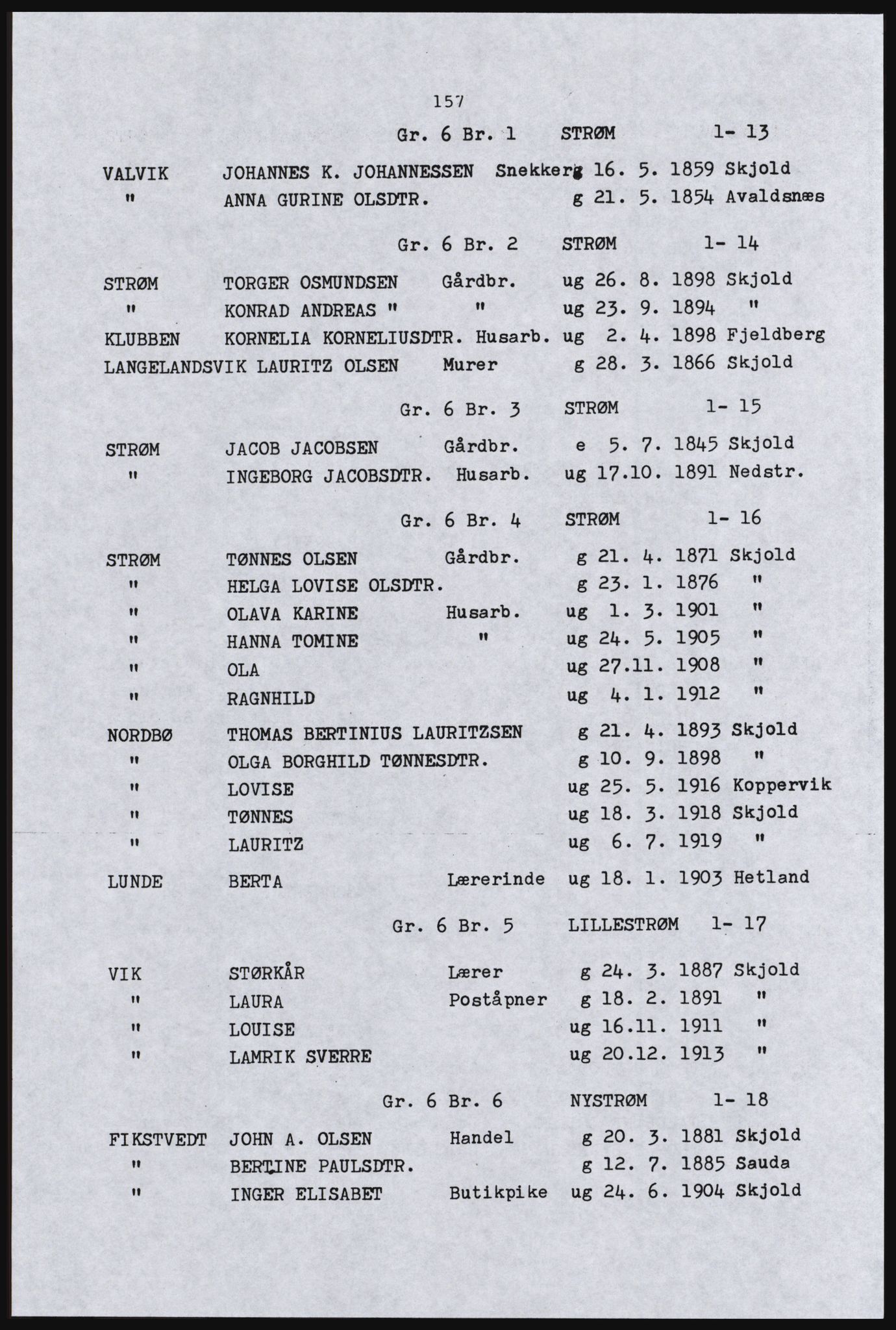 SAST, Avskrift av folketellingen 1920 for Nordfylket (Rogaland), 1920, s. 173