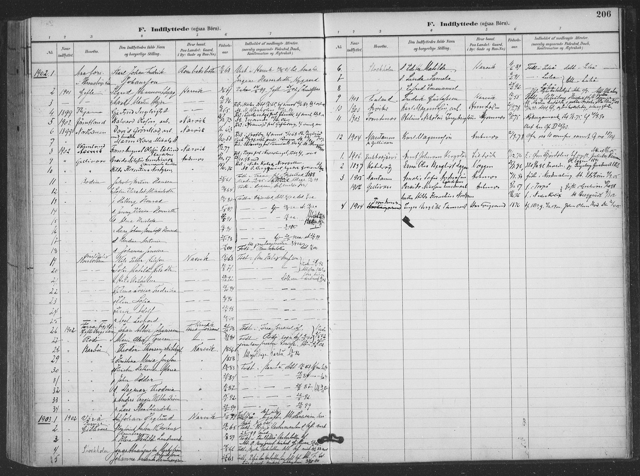 Ministerialprotokoller, klokkerbøker og fødselsregistre - Nordland, AV/SAT-A-1459/866/L0939: Ministerialbok nr. 866A02, 1894-1906, s. 206