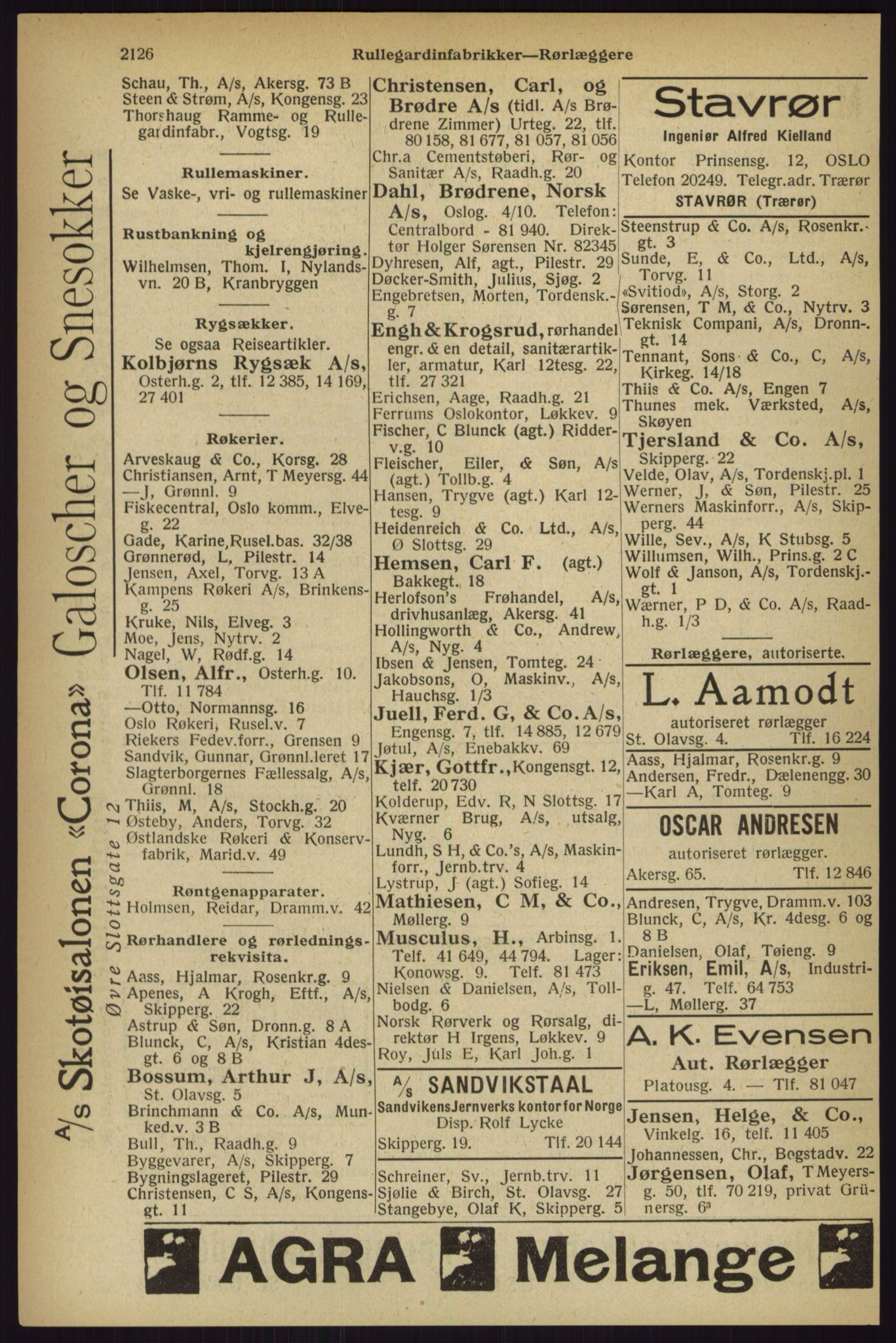 Kristiania/Oslo adressebok, PUBL/-, 1927, s. 2126