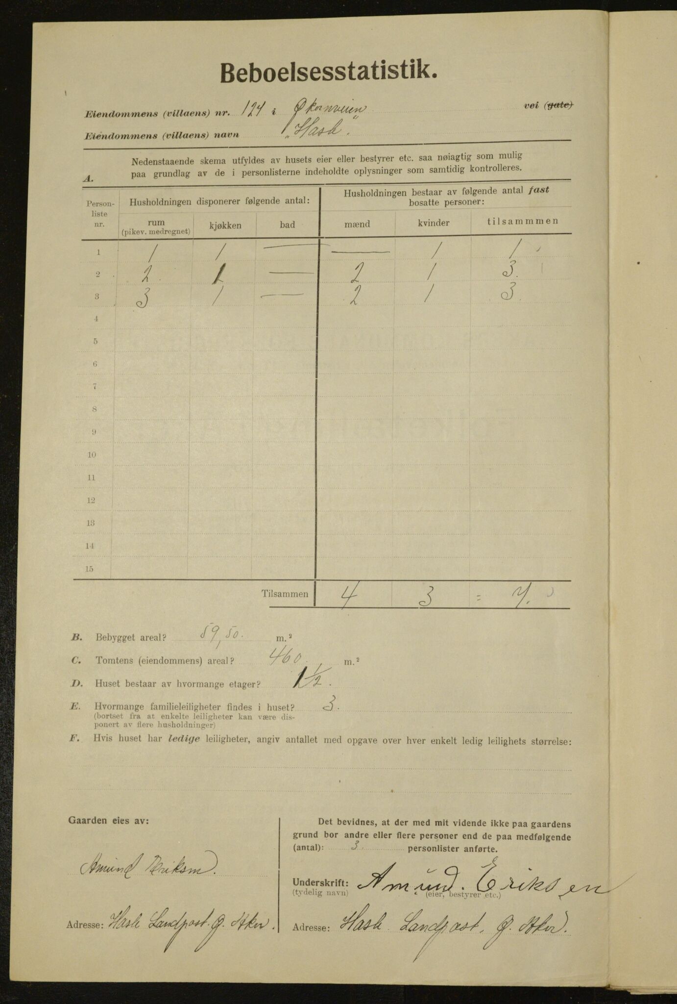 , Kommunal folketelling 1.12.1923 for Aker, 1923, s. 35198