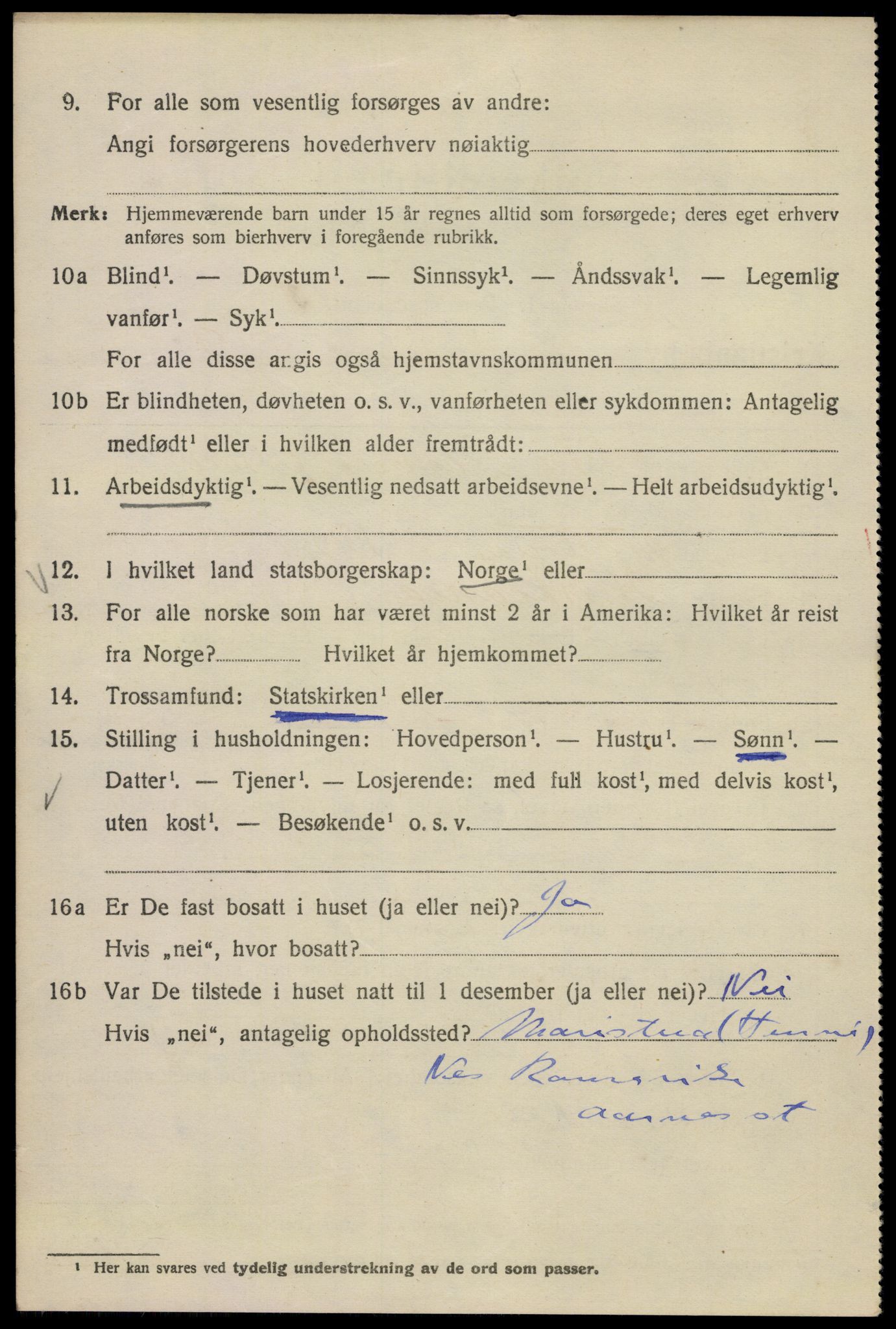 SAO, Folketelling 1920 for 0301 Kristiania kjøpstad, 1920, s. 309560