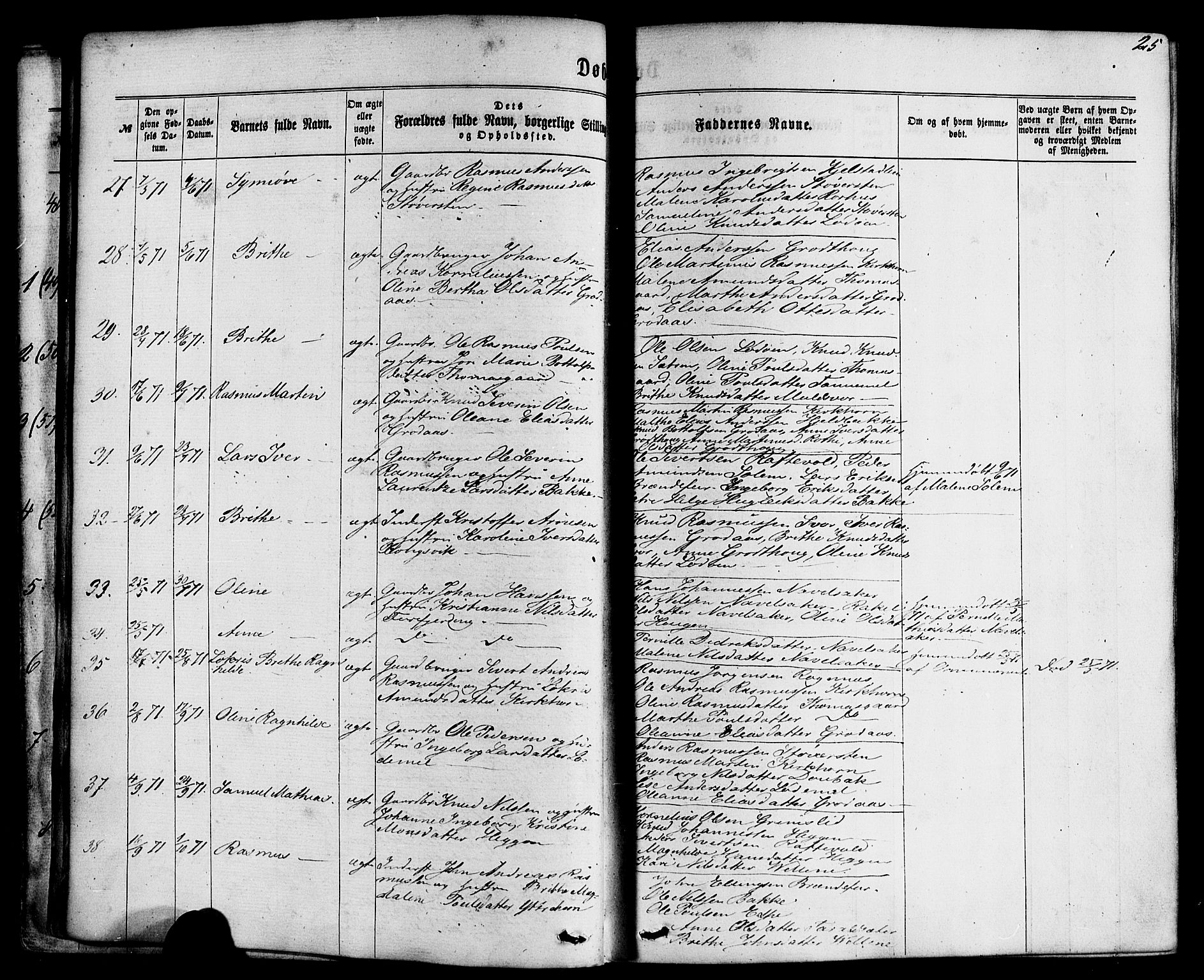 Hornindal sokneprestembete, AV/SAB-A-82401/H/Haa/Haaa/L0002: Ministerialbok nr. A 2, 1867-1884, s. 25