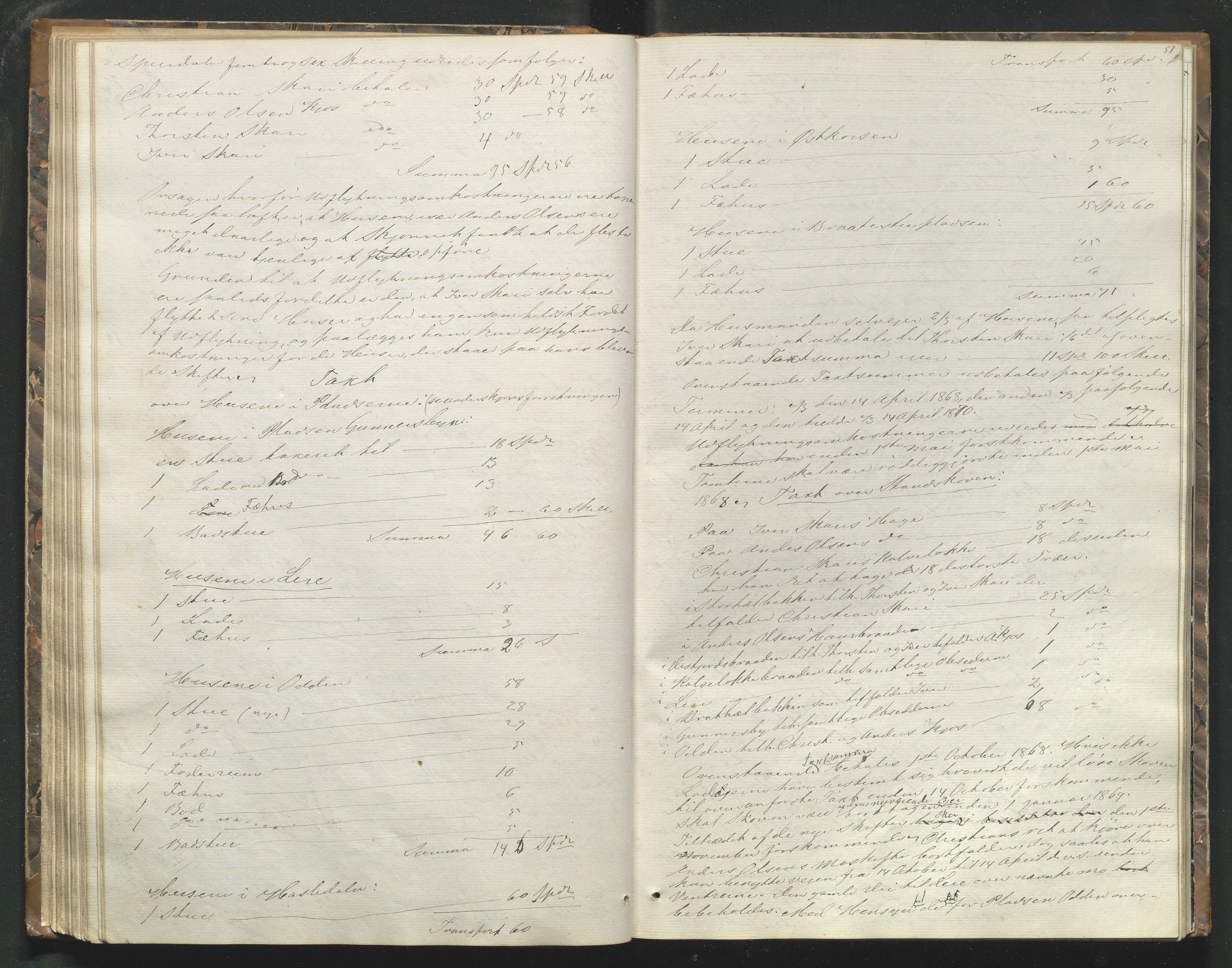 Utskiftningsformannen i Oppland fylke, AV/SAH-JORDSKIFTEO-001/H/Hf/Hfg/L0001: Forhandlingsprotokoll - Toten og Hadeland, 1865-1868, s. 51