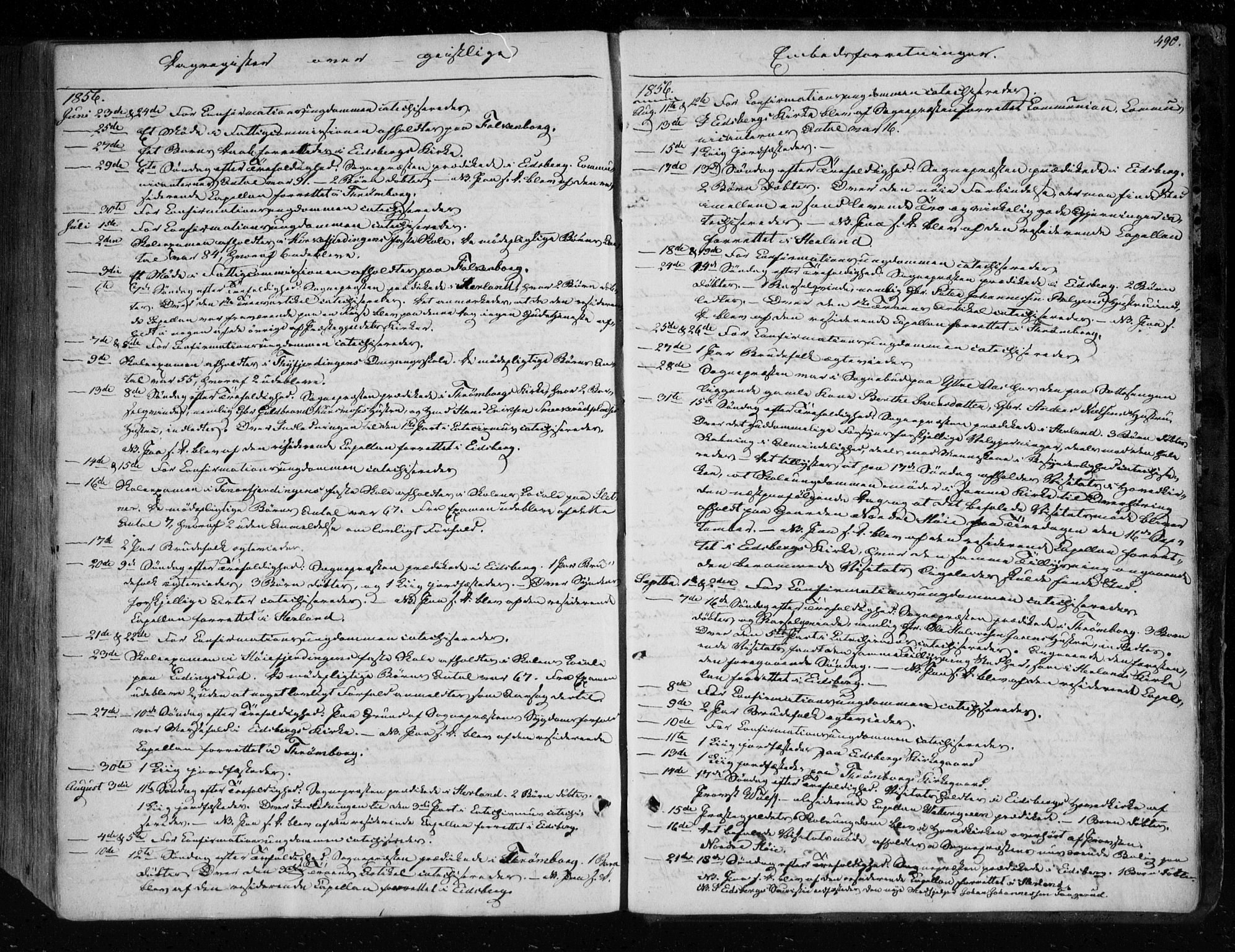 Eidsberg prestekontor Kirkebøker, AV/SAO-A-10905/F/Fa/L0009: Ministerialbok nr. I 9, 1849-1856, s. 490