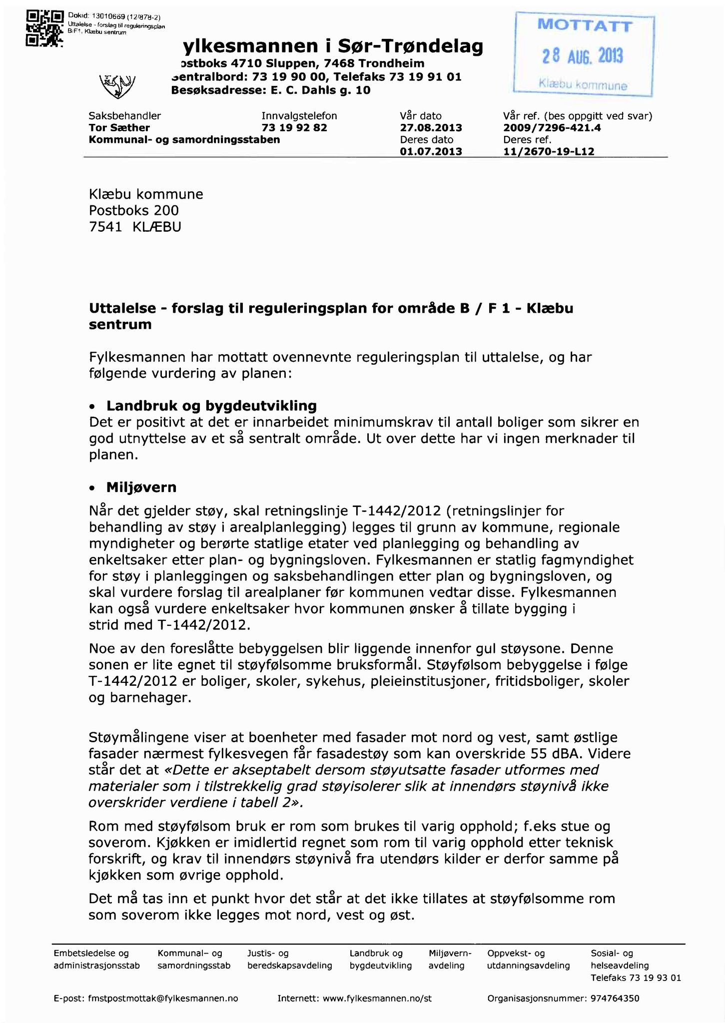 Klæbu Kommune, TRKO/KK/01-KS/L006: Kommunestyret - Møtedokumenter, 2013, s. 1280