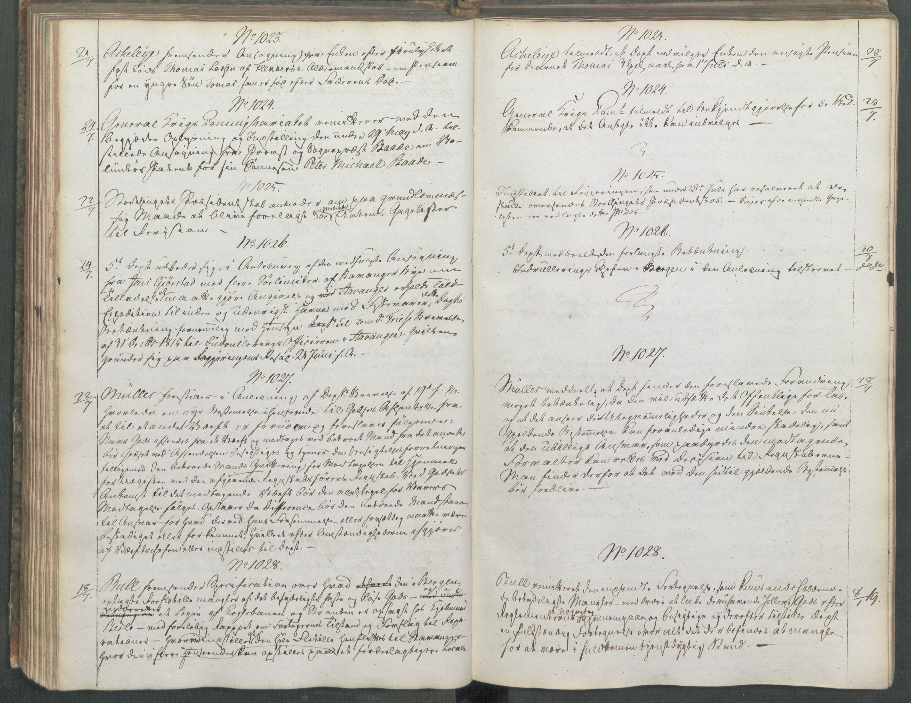 Marinedepartementet/ Marine- og postdepartementet, AV/RA-RAFA-3792/C/L0006: 7de Departements Journal, 1818