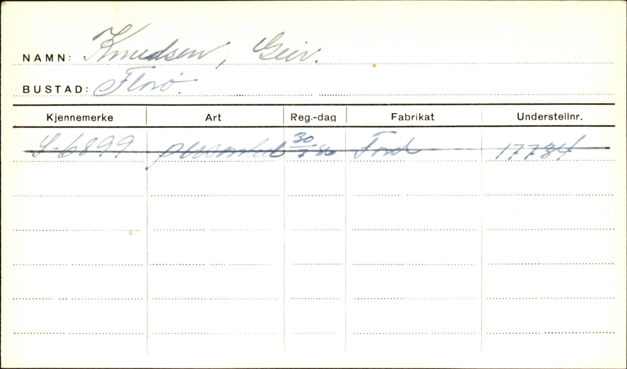 Statens vegvesen, Sogn og Fjordane vegkontor, AV/SAB-A-5301/4/F/L0001B: Eigarregister Fjordane til 1.6.1961, 1930-1961, s. 199