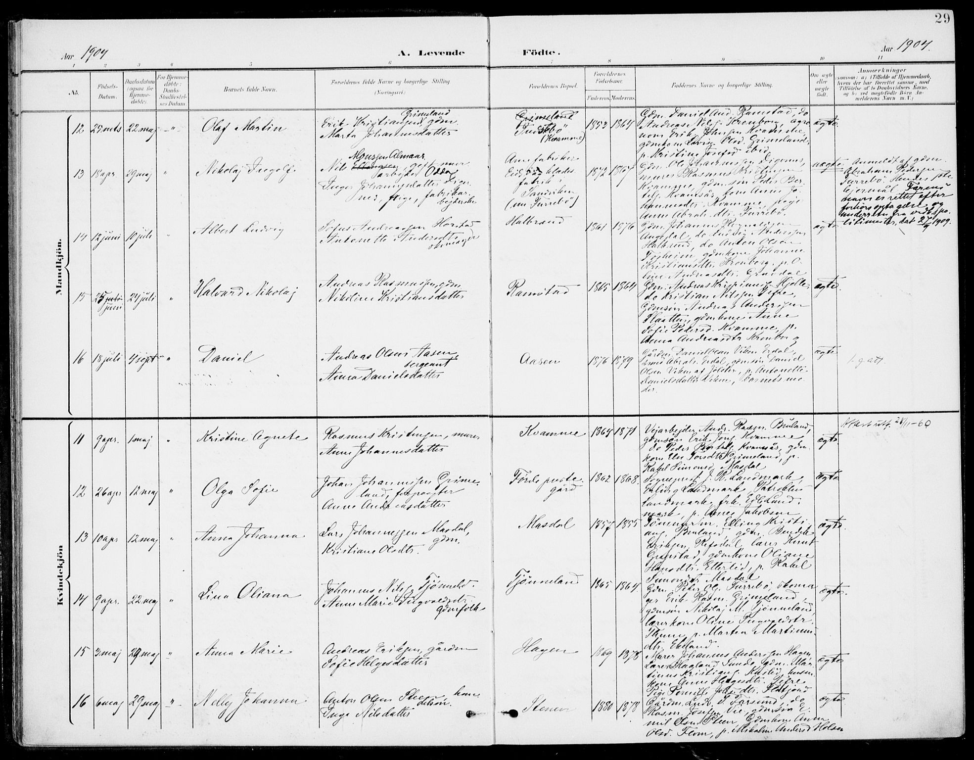 Førde sokneprestembete, AV/SAB-A-79901/H/Haa/Haab/L0002: Ministerialbok nr. B  2, 1899-1920, s. 29