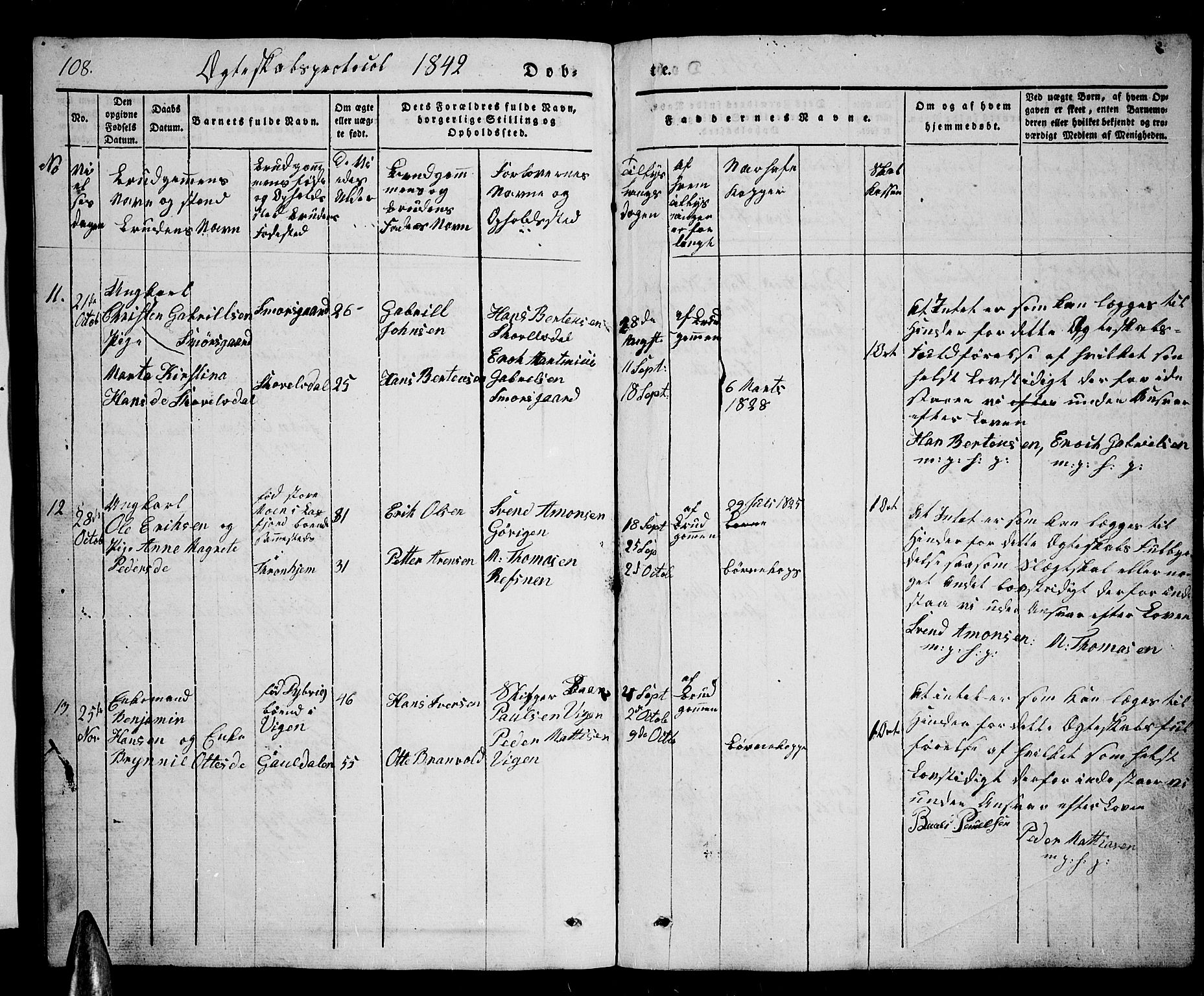 Tranøy sokneprestkontor, AV/SATØ-S-1313/I/Ia/Iab/L0001klokker: Klokkerbok nr. 1, 1835-1853, s. 108