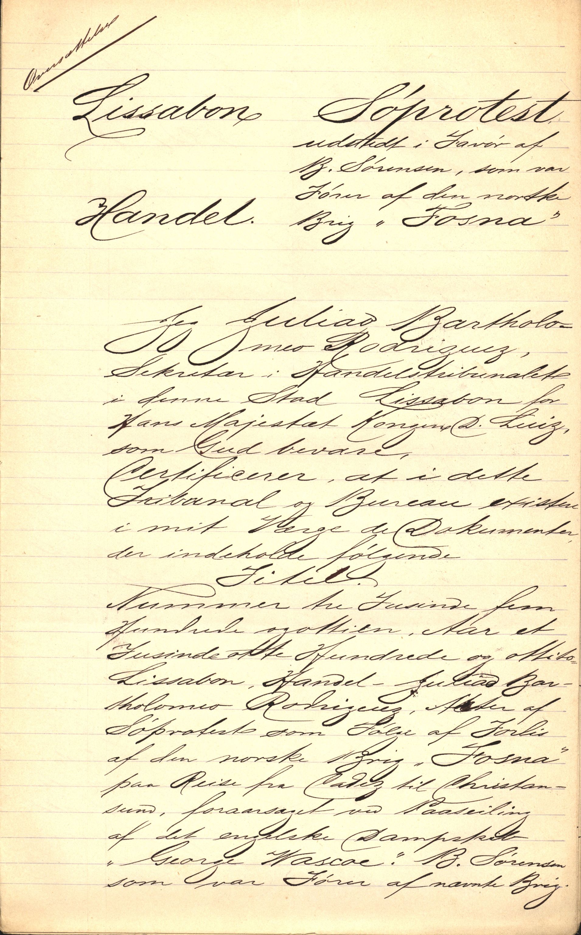 Pa 63 - Østlandske skibsassuranceforening, VEMU/A-1079/G/Ga/L0014/0010: Havaridokumenter / Solveig, Spes & Fides, Framnes, Fosna, 1882, s. 21