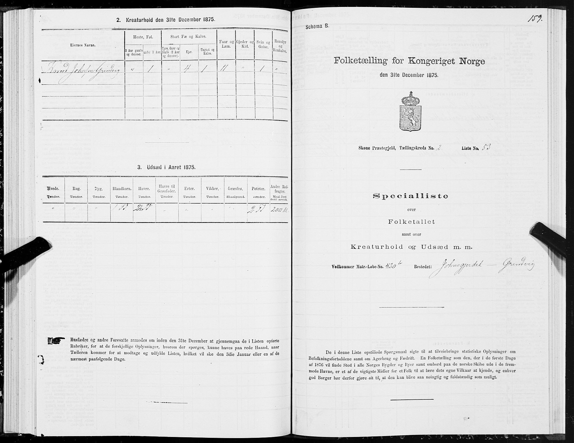 SAT, Folketelling 1875 for 1529P Skodje prestegjeld, 1875, s. 1159