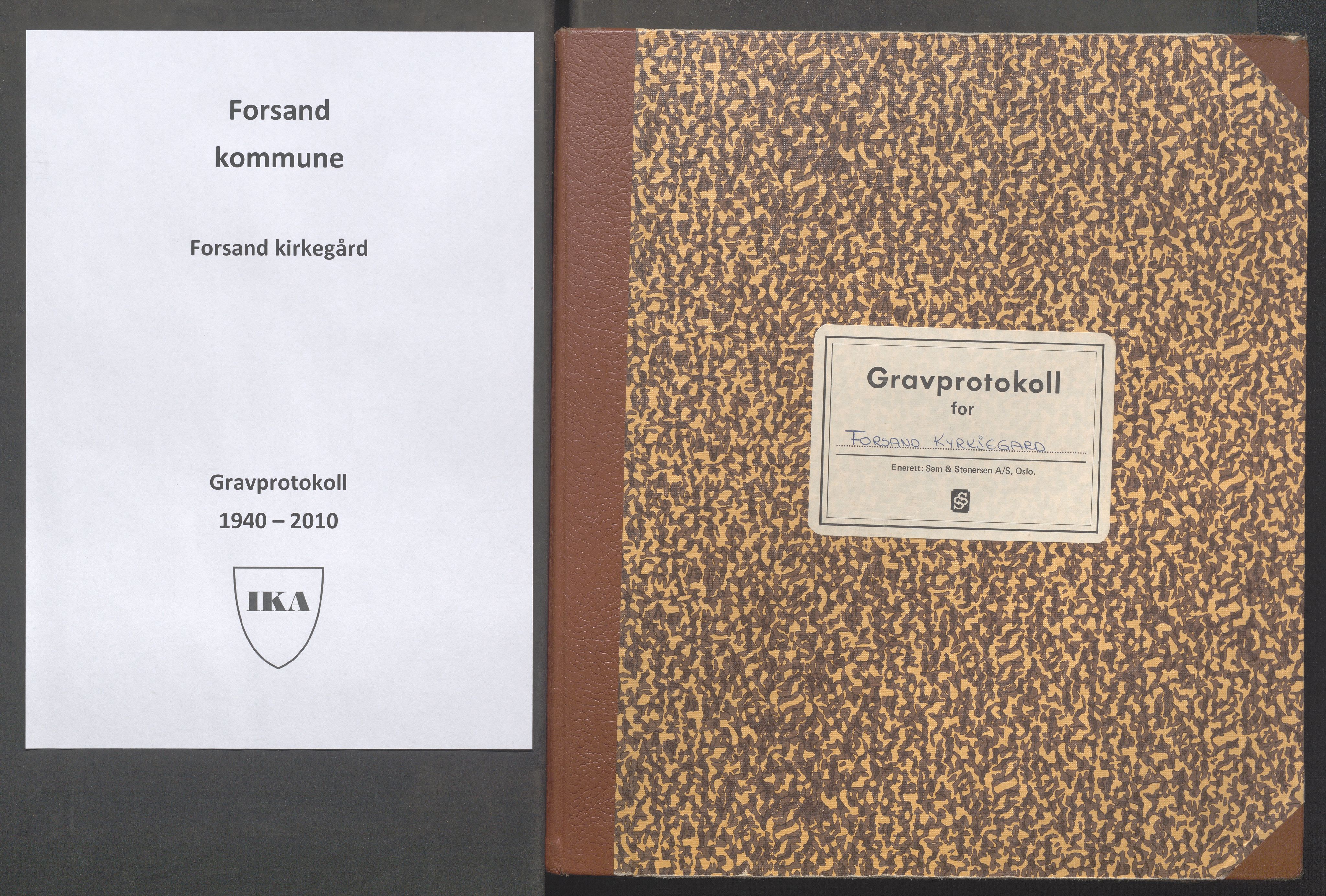 Forsand kommune - Menighetsråd, IKAR/A-1228/F/Fa/L0003: Gravprotokoll, 1940-2010