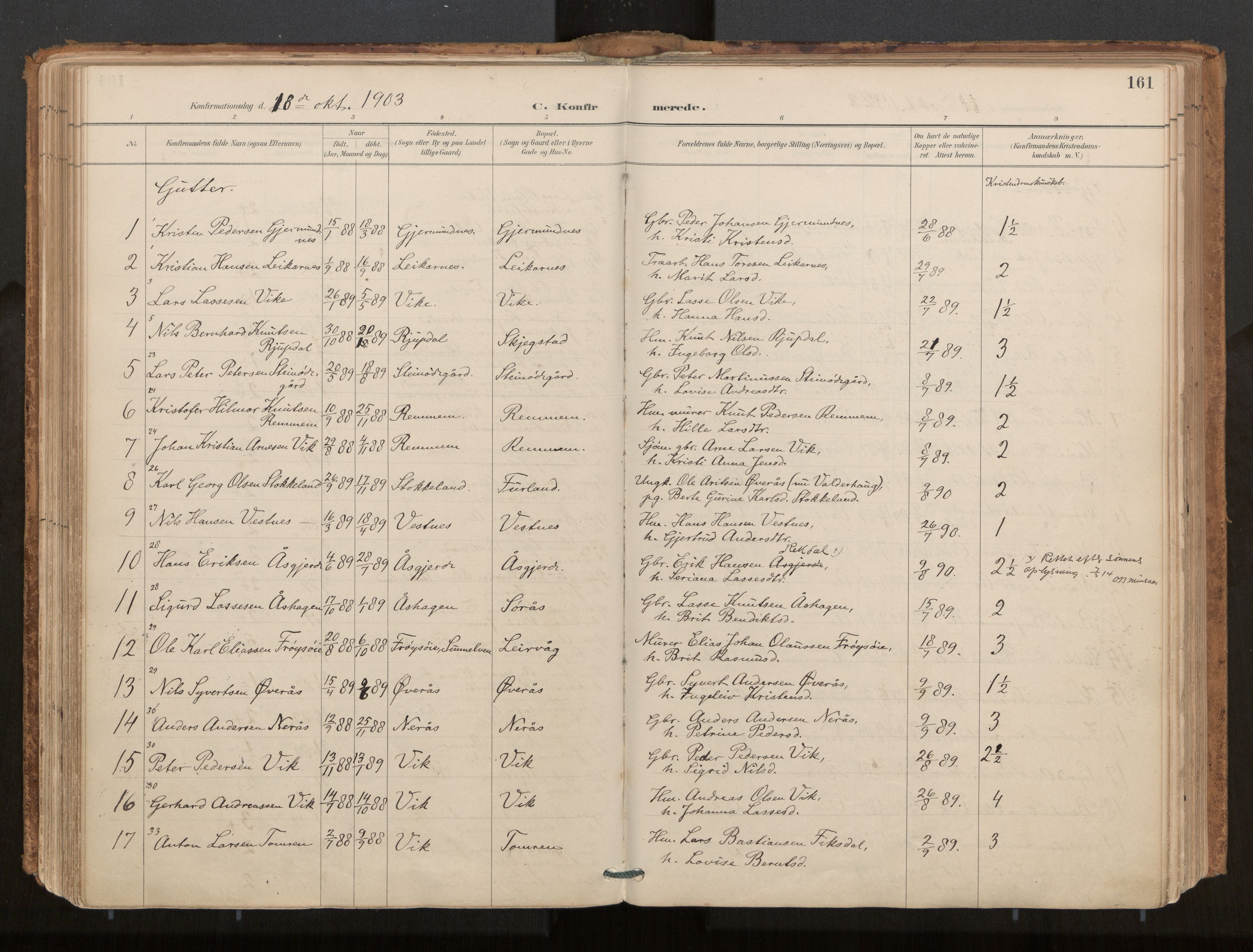 Ministerialprotokoller, klokkerbøker og fødselsregistre - Møre og Romsdal, AV/SAT-A-1454/539/L0531: Ministerialbok nr. 539A04, 1887-1913, s. 161