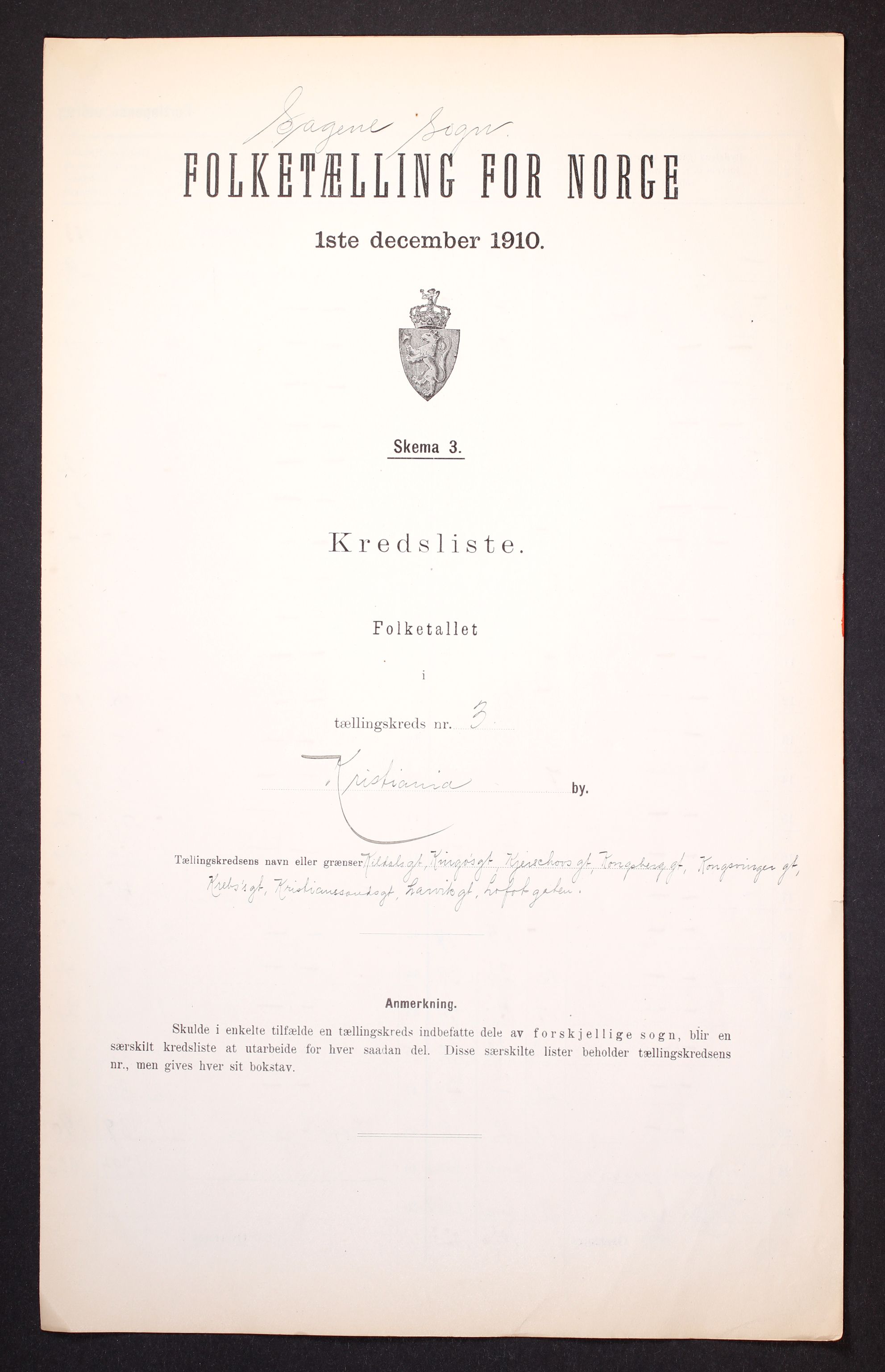 RA, Folketelling 1910 for 0301 Kristiania kjøpstad, 1910, s. 374