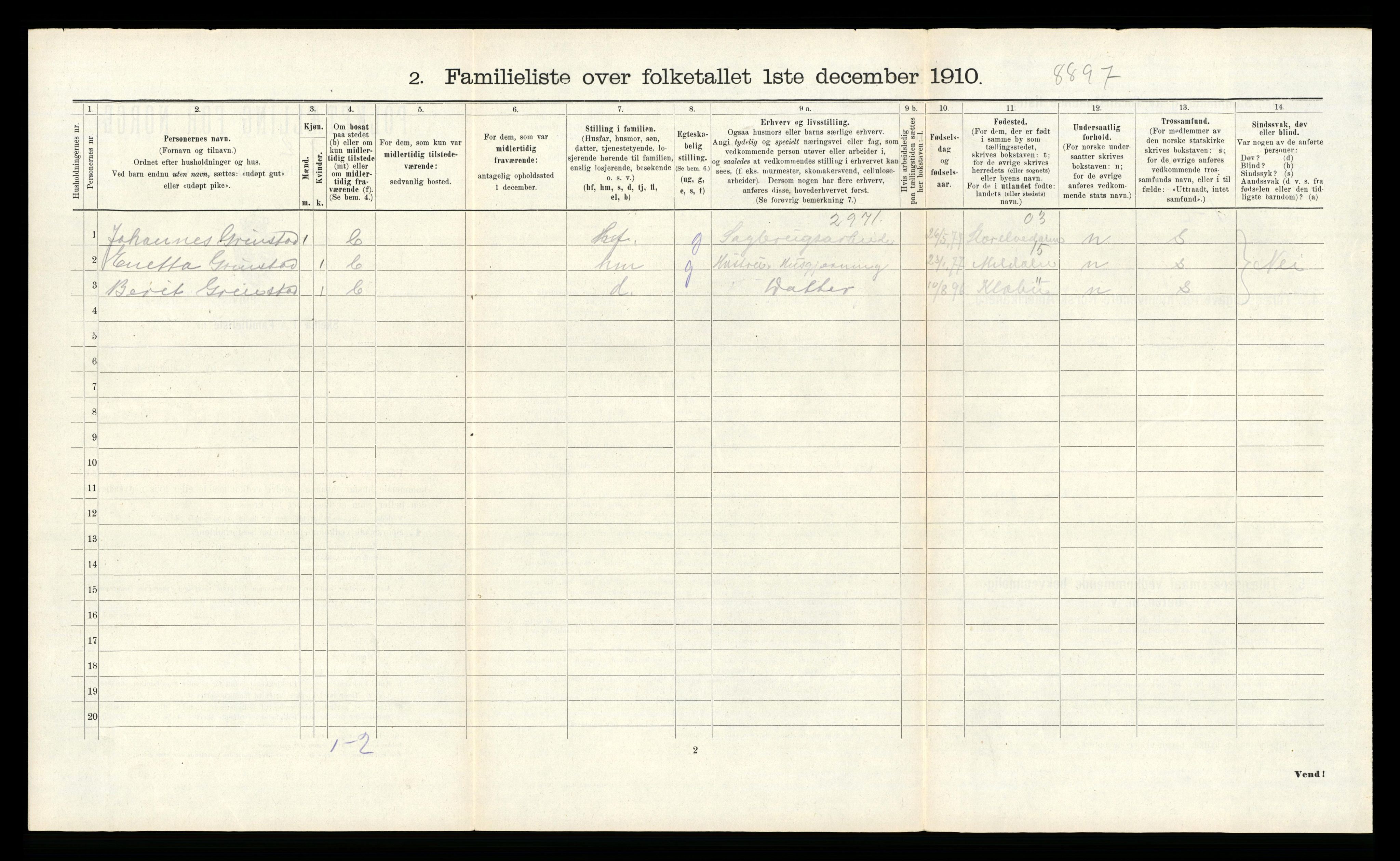 RA, Folketelling 1910 for 1601 Trondheim kjøpstad, 1910, s. 11520