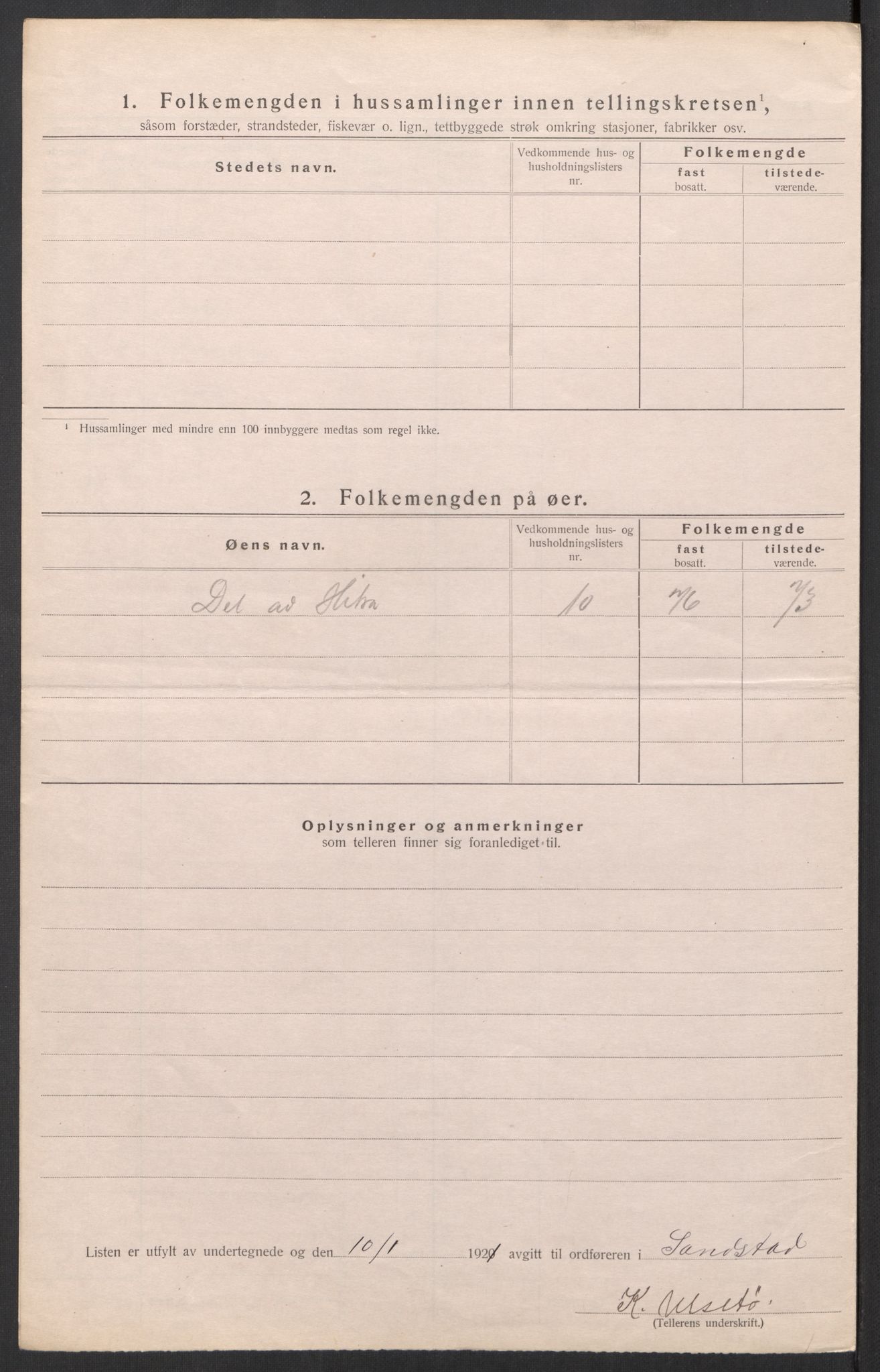 SAT, Folketelling 1920 for 1615 Sandstad herred, 1920, s. 17