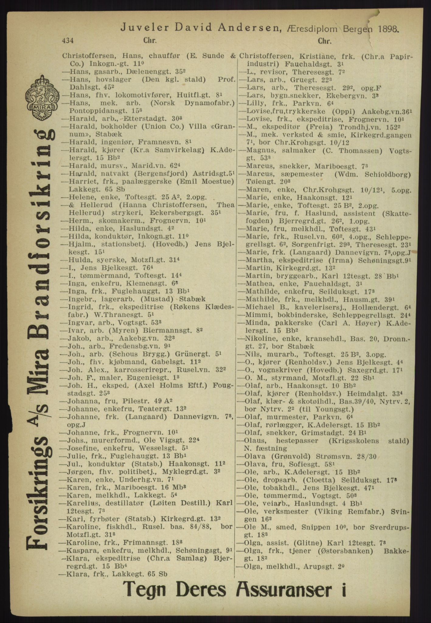 Kristiania/Oslo adressebok, PUBL/-, 1918, s. 459